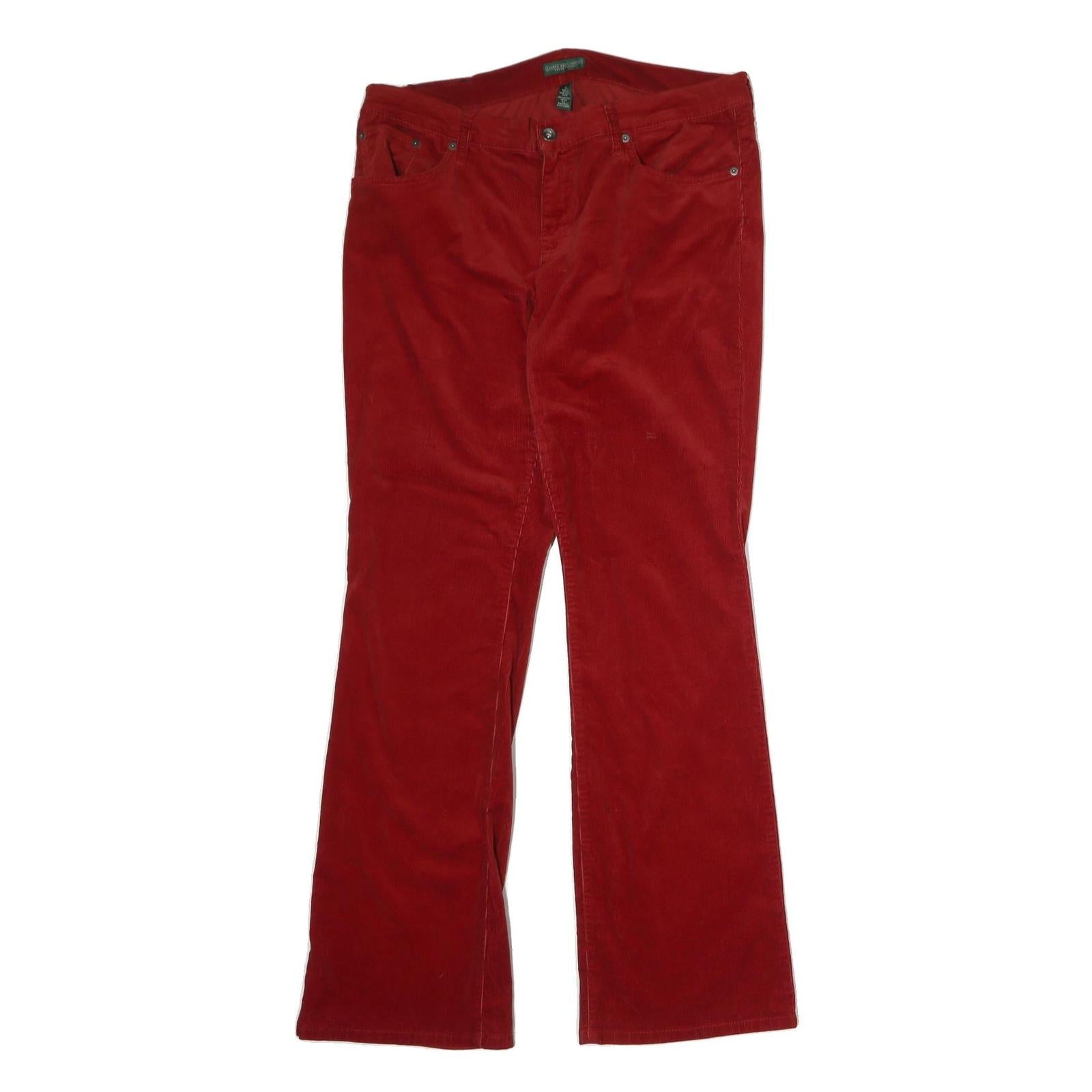 Buy LAUREN RALPH LAUREN Womens Red Cotton Blend Regular Fit Straight Leg Trousers Refurbished - $36.39 LAUREN RALPH LAUREN Womens Red Cotton Blend Regular Fit Straight Leg Trousers Refurbished - N/A refurbished available on Cerqular