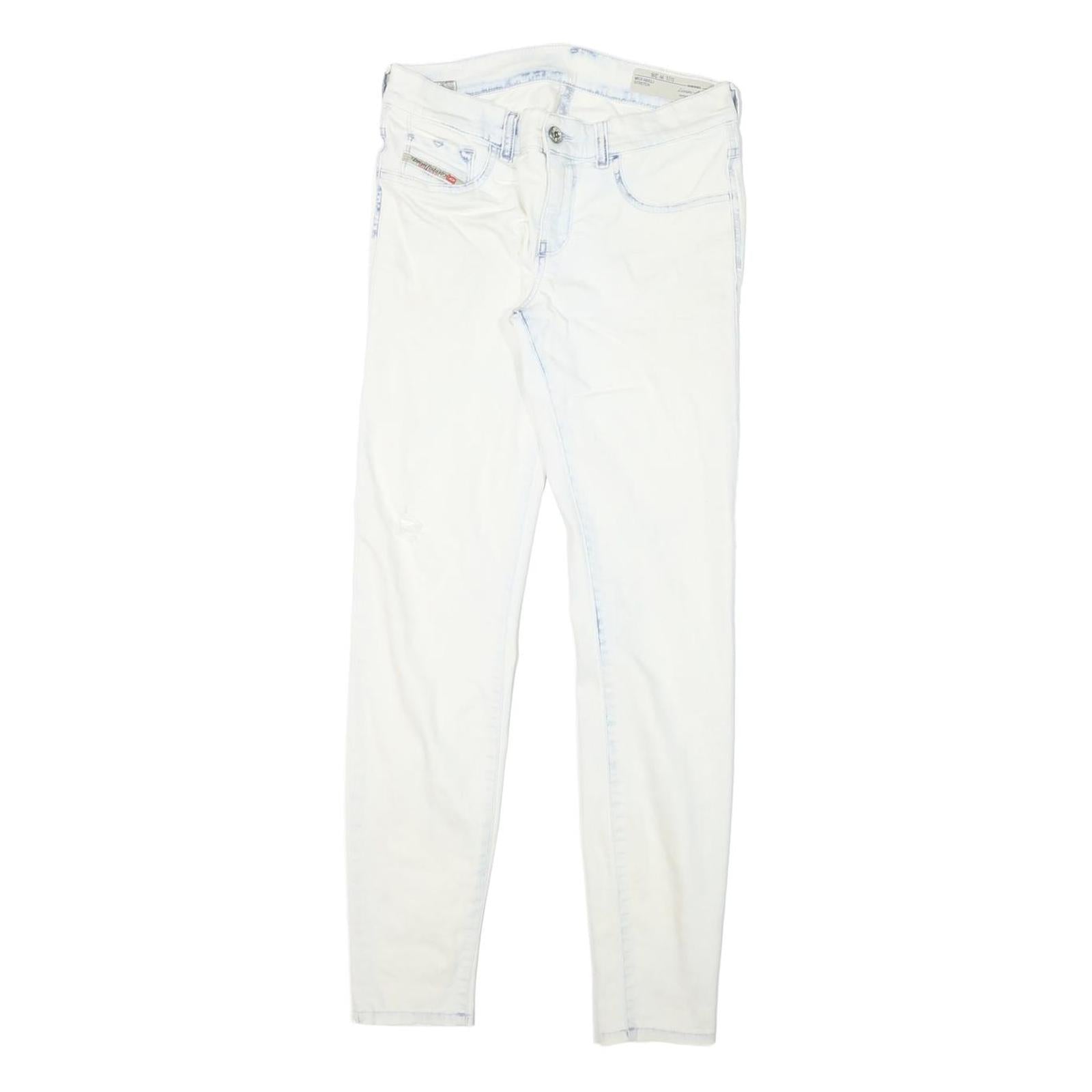DIESEL Womens Slim Skinny Jeans White Denim Cotton Blend W28 L29 Stylish Refurbished - N/A refurbished available on Cerqular