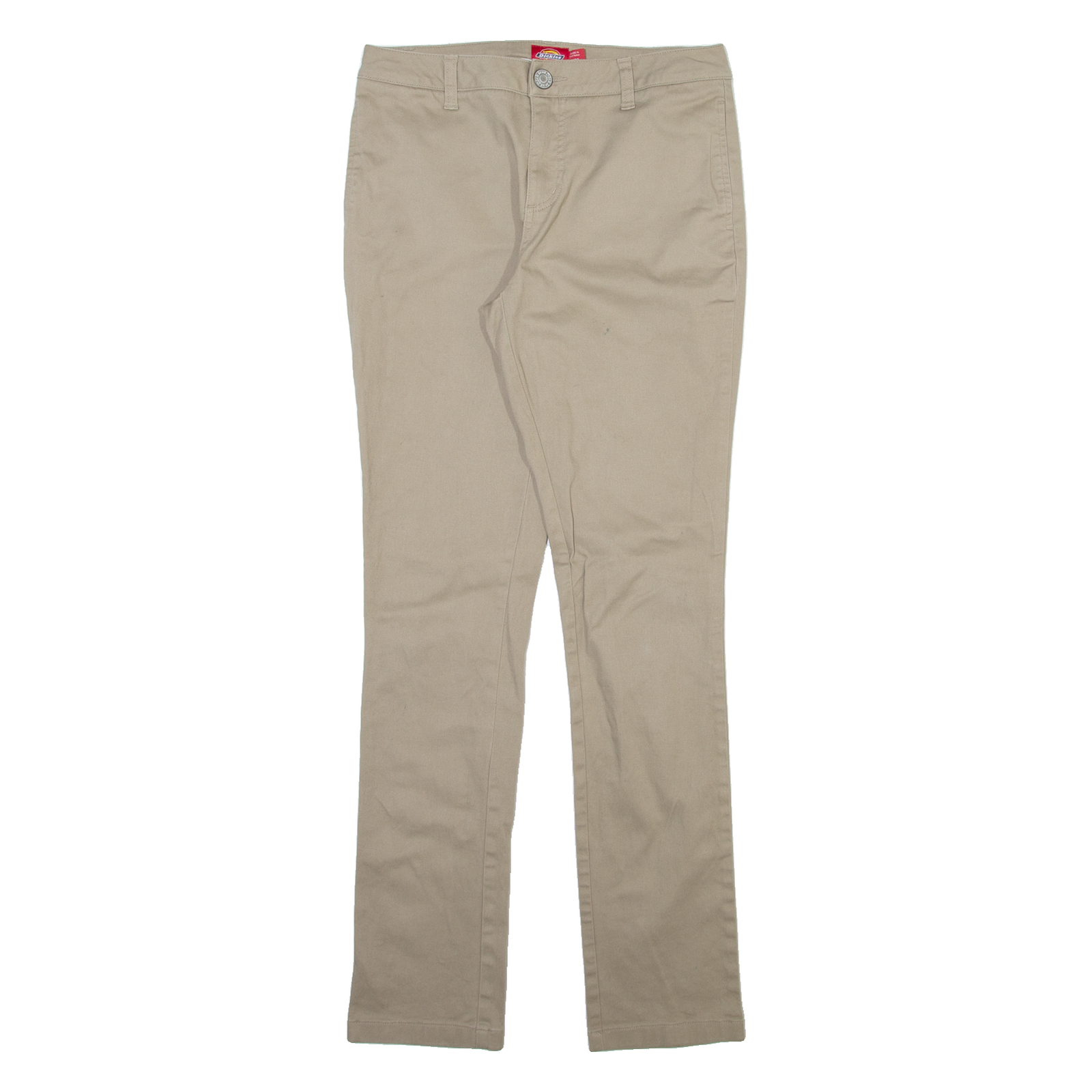 DICKIES Womens Trousers Beige Slim Straight W27 L30 Refurbished - N/A refurbished available on Cerqular