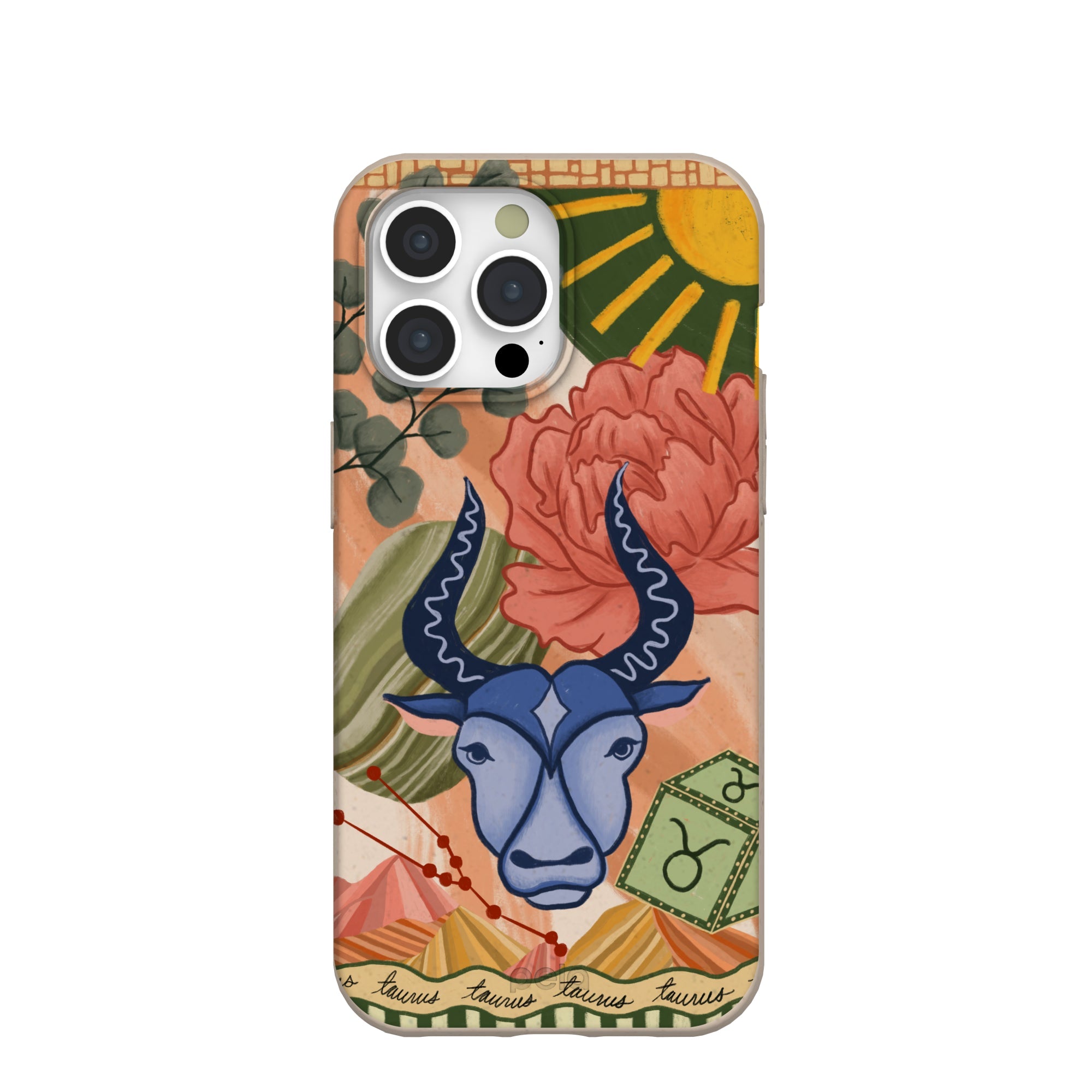 Seashell Taurus Bull iPhone 15 Pro Max Case Refurbished - Pela Case refurbished available on Cerqular