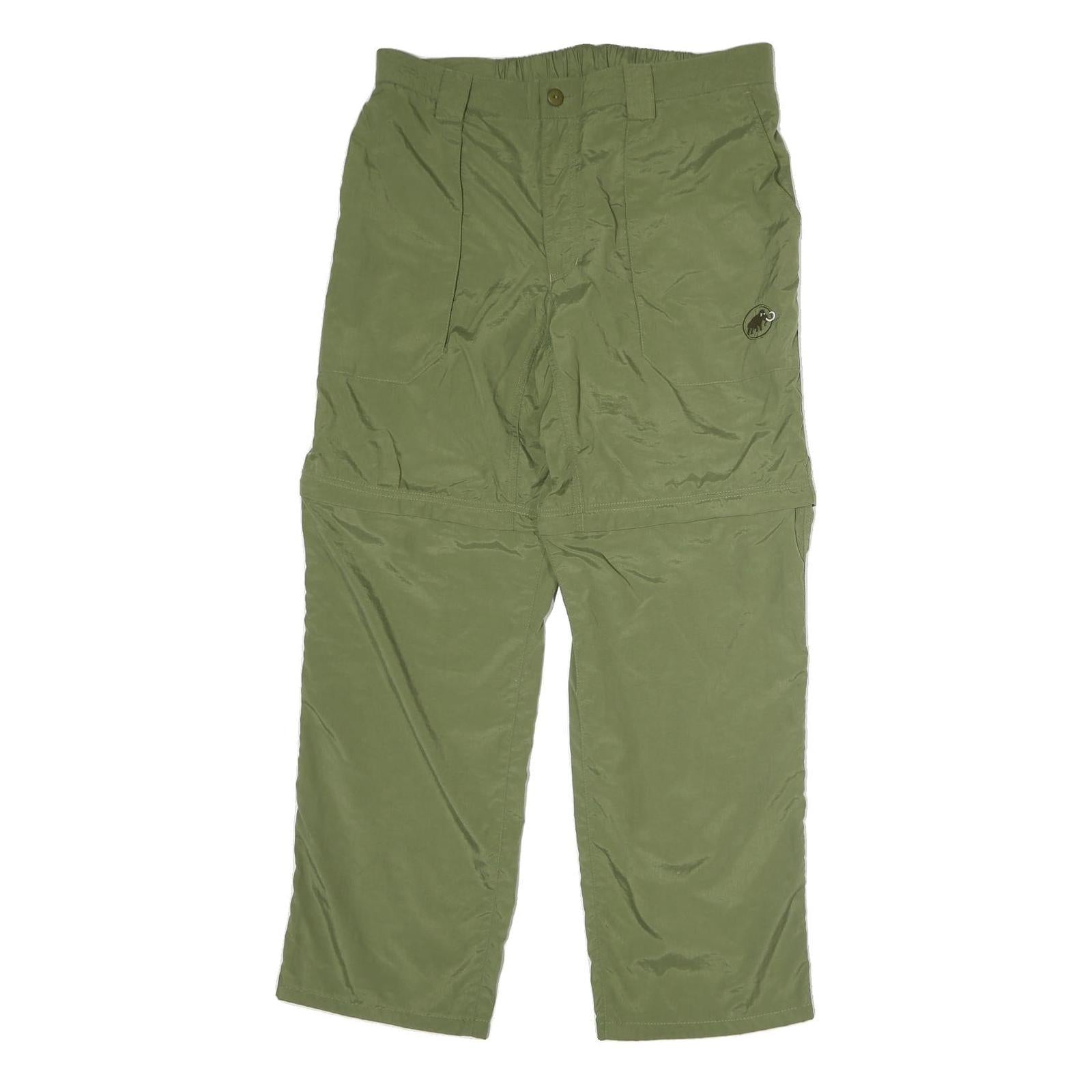 MAMMUT Mens Cotton Olive Relaxed Straight Trousers W34 L28 Casual Outdoor Zip Refurbished - N/A refurbished available on Cerqular