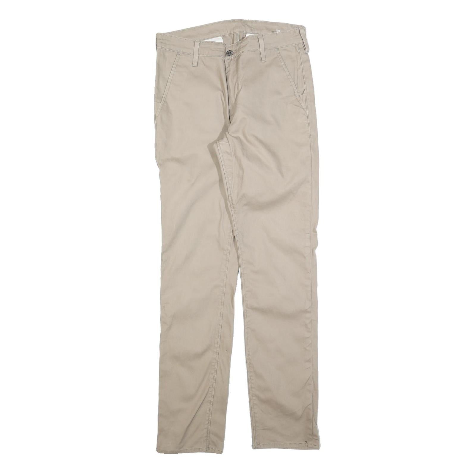 LEVI'S Mens Cotton Blend Beige Slim Straight Trousers W33 L34 Casual Zip Refurbished - N/A refurbished available on Cerqular