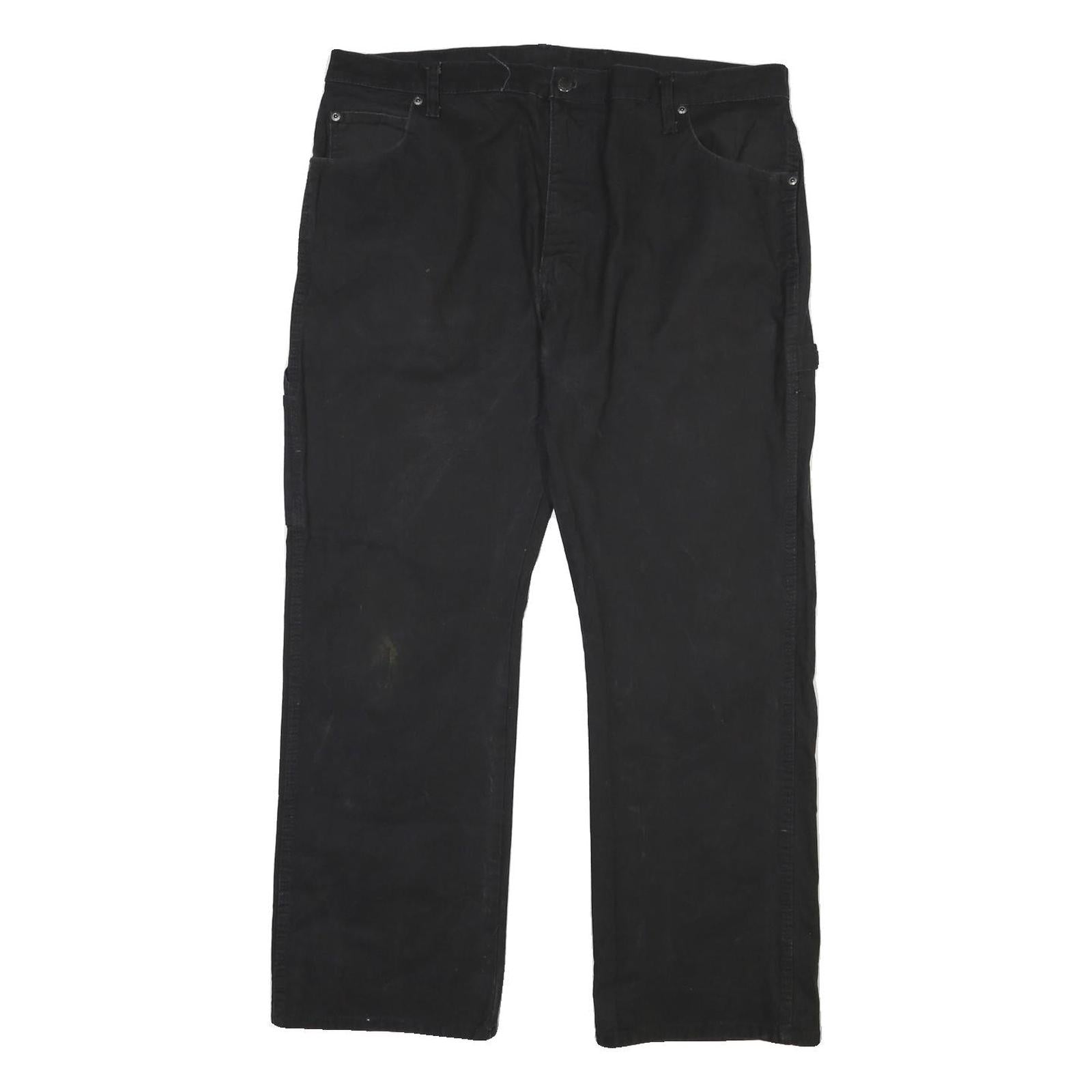 DICKIES Mens Cotton Blend Black Regular Straight Trousers W38 L30 Workwear Refurbished - N/A refurbished available on Cerqular