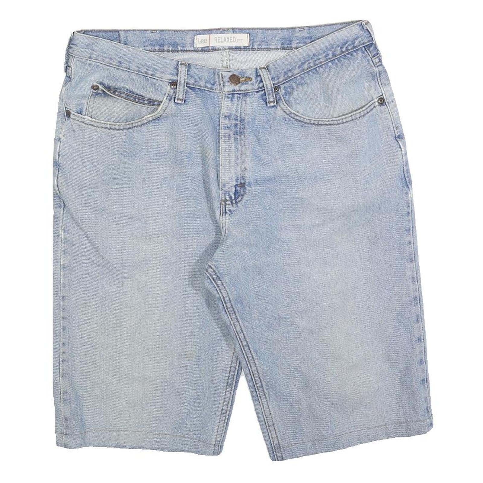 LEE Mens Shorts Blue Relaxed Fit Denim L W36 Casual Cotton Blend Refurbished - N/A refurbished available on Cerqular