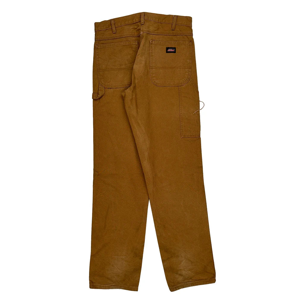 Carhartt Carpenter Trousers - 32W 35L Brown Cotton Refurbished - Thrifted (note: this is a term often used to describe second- refurbished available on Cerqular