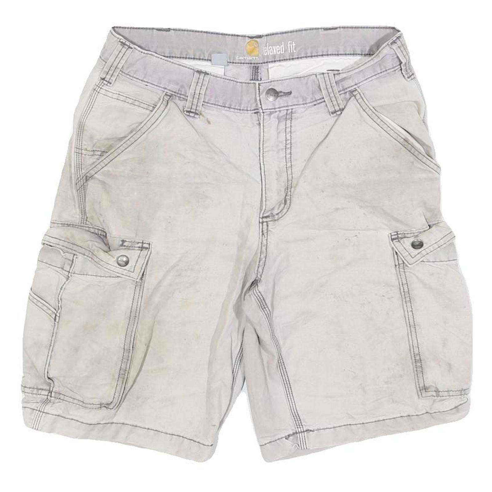 CARHARTT Mens Shorts Beige Casual Cargo M W32 Relaxed Fit Cotton Blend Refurbished - N/A refurbished available on Cerqular