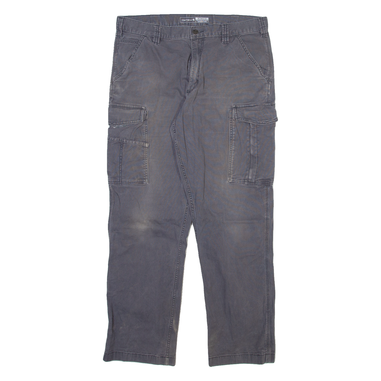 CARHARTT Cargo Mens Trousers Grey Relaxed Straight W36 L32 Refurbished - N/A refurbished available on Cerqular
