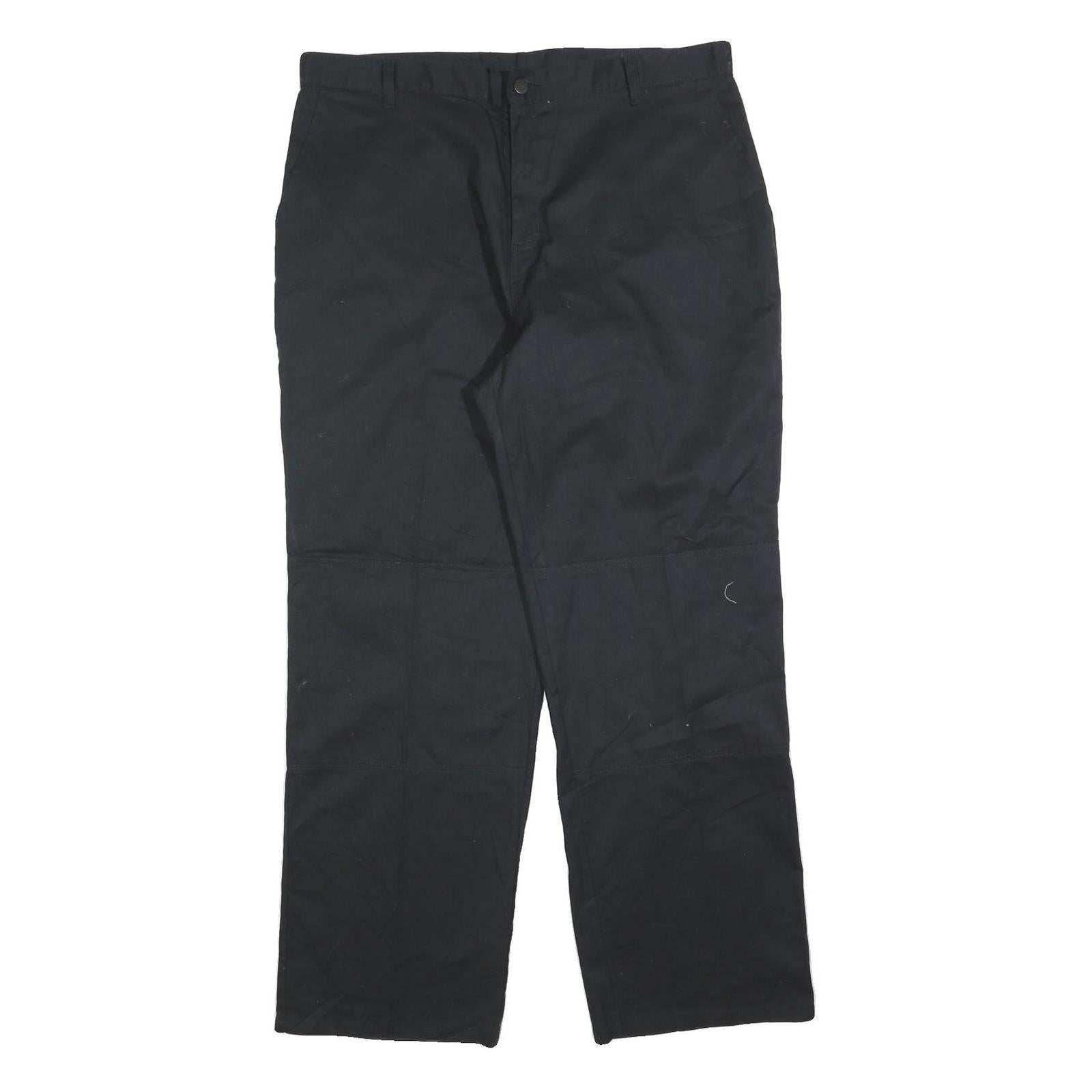 DICKIES Mens Black Regular Fit Straight Trousers Cotton Blend W36 L32 Workwear Refurbished - N/A refurbished available on Cerqular