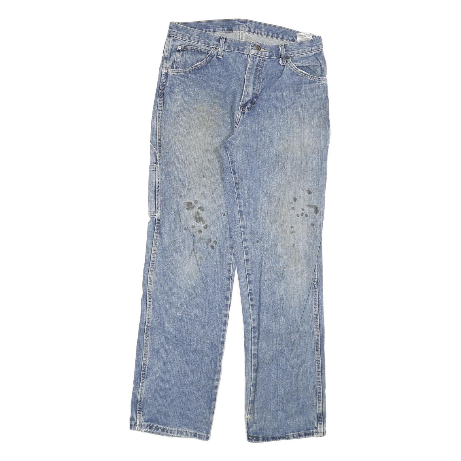 DICKIES Mens Regular Blue Denim Stone Wash W30 L32 Work Jean Zip Fly Refurbished - N/A refurbished available on Cerqular