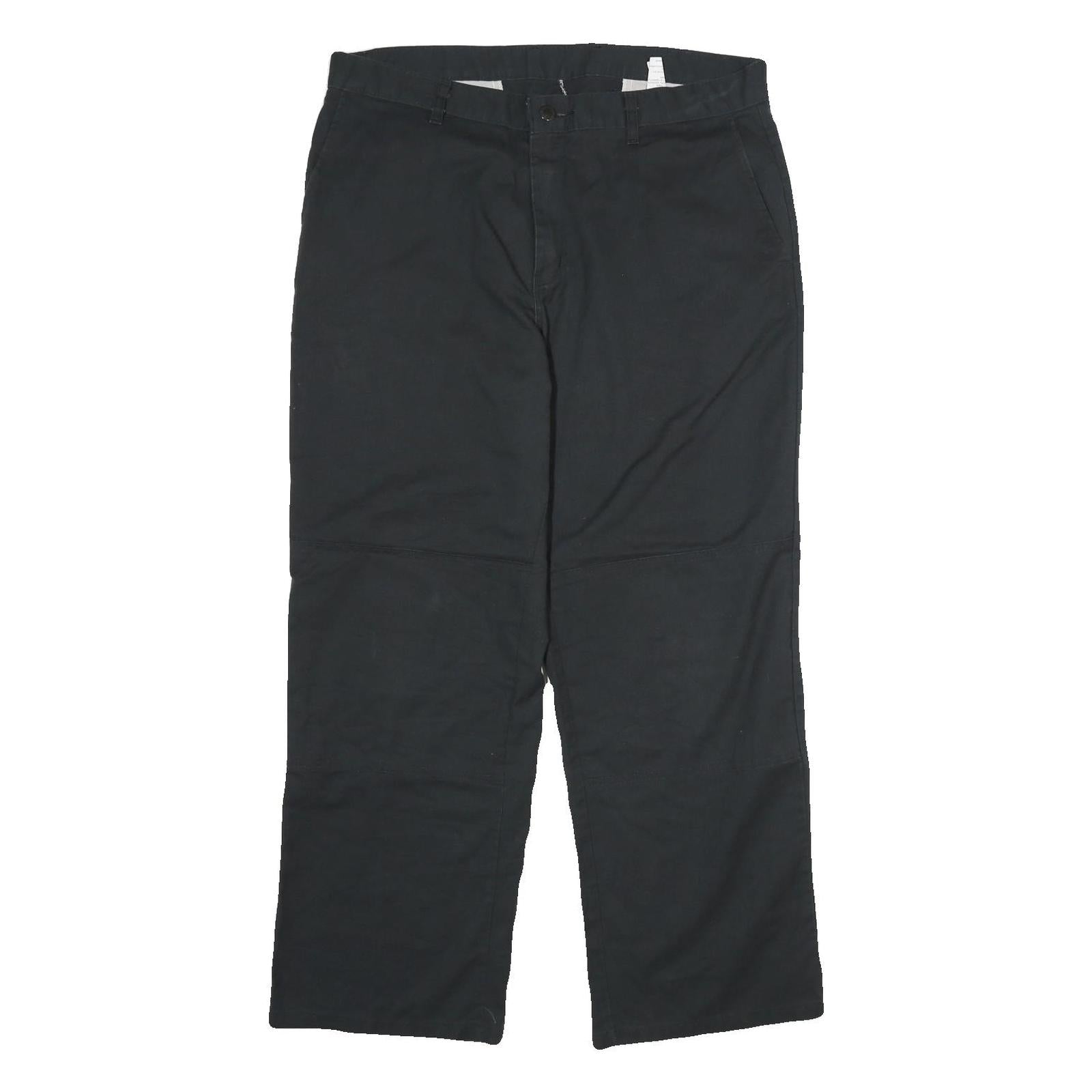 DICKIES Mens Black Cotton Regular Straight Trousers W36 L33 Workwear Casual Refurbished - N/A refurbished available on Cerqular