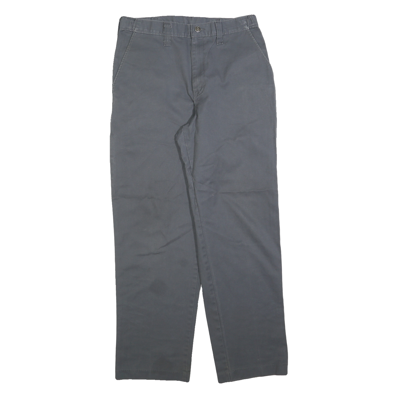 DICKIES Mens Cotton Blend Grey Regular Straight Trousers W32 L32 Durable Refurbished - N/A refurbished available on Cerqular