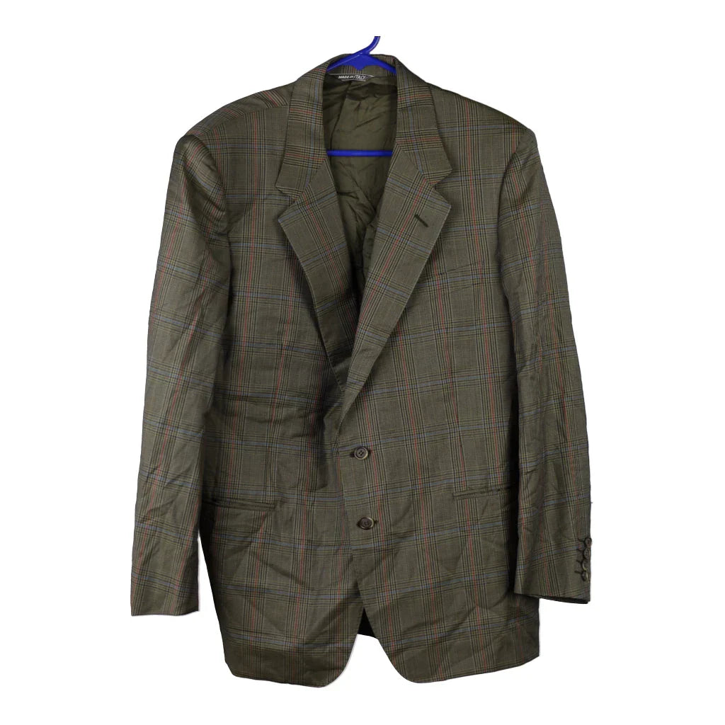 Unbranded Checked Blazer - XL Green Wool Refurbished - Thrifted (note: this is a term often used to describe second- refurbished available on Cerqular