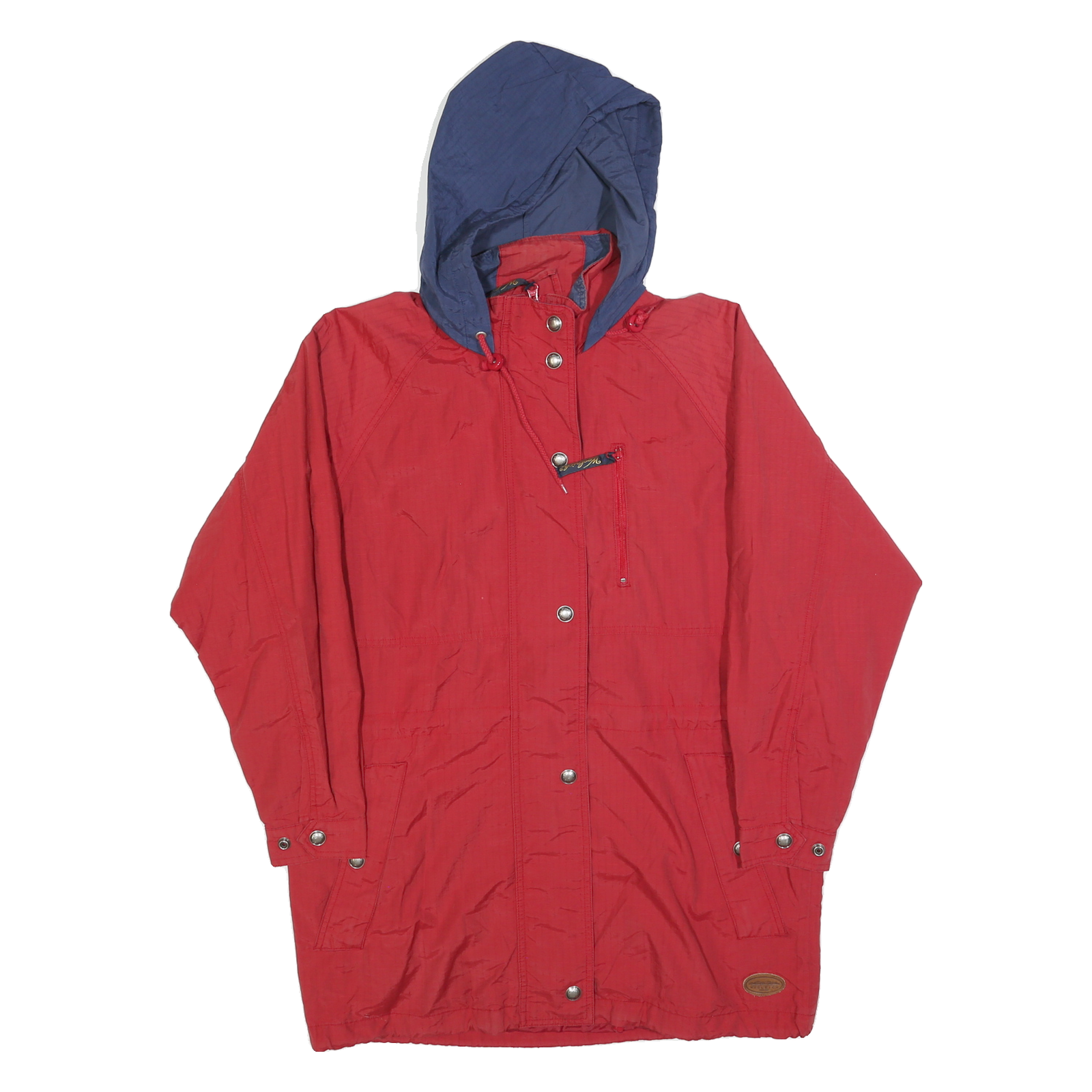 WOOLRICH Womens Red & Navy Hooded Zip Jacket S Polyester Casual Outdoor Refurbished - N/A refurbished available on Cerqular