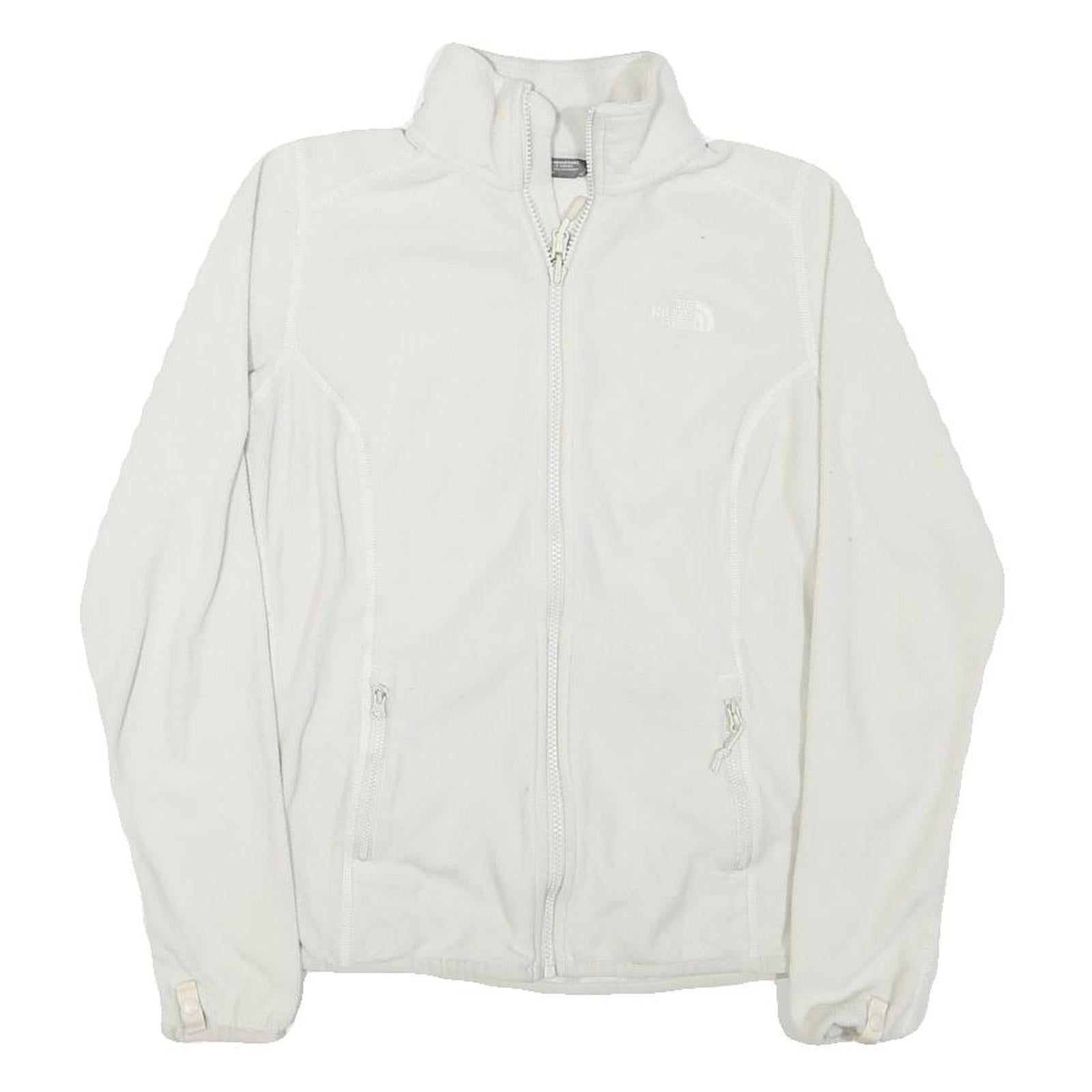 THE NORTH FACE Womens White Fleece Jacket S Polyester Blend Zip Outdoor Casual Refurbished - N/A refurbished available on Cerqular