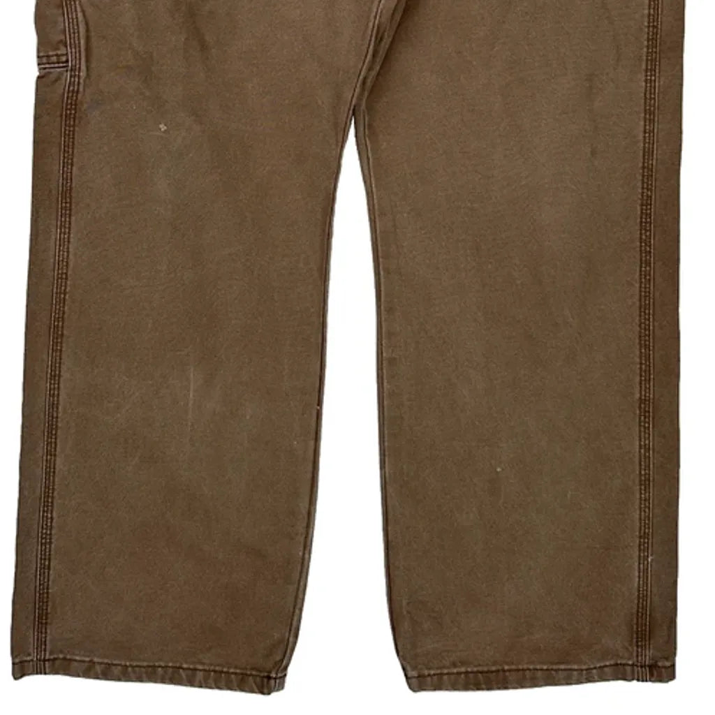 Unbranded Carpenter Trousers - 36W 30L Brown Cotton Refurbished - Thrifted (note: this is a term often used to describe second- refurbished available on Cerqular