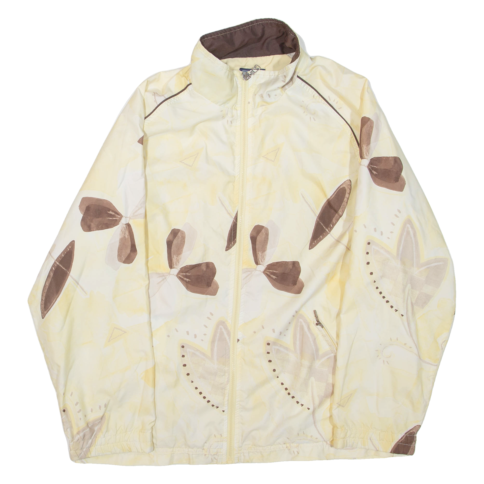 JEAN LEDUC Womens Jacket Yellow Floral L Refurbished - N/A refurbished available on Cerqular