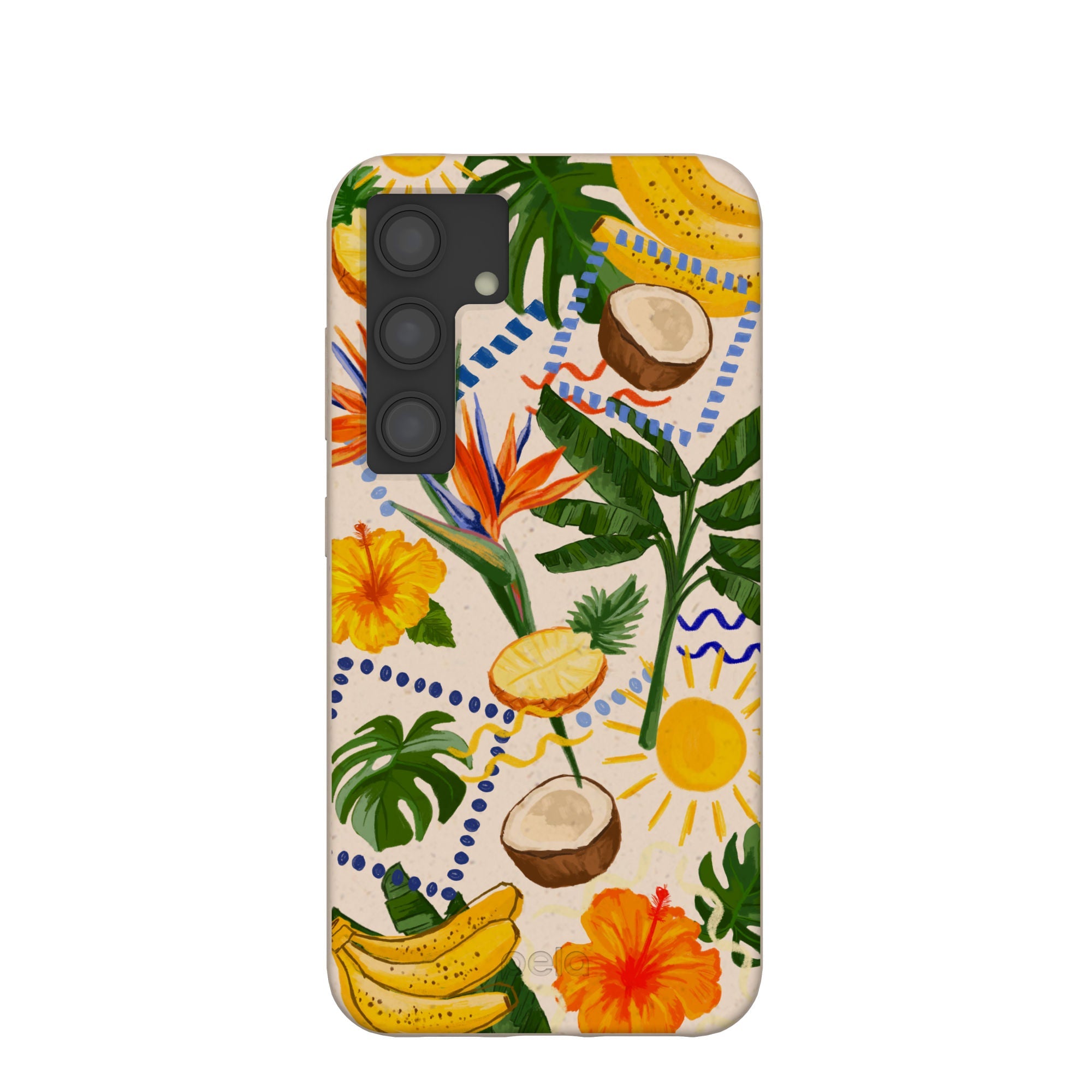 Seashell Tropics Samsung Galaxy S24 Case Refurbished - Pela Case refurbished available on Cerqular