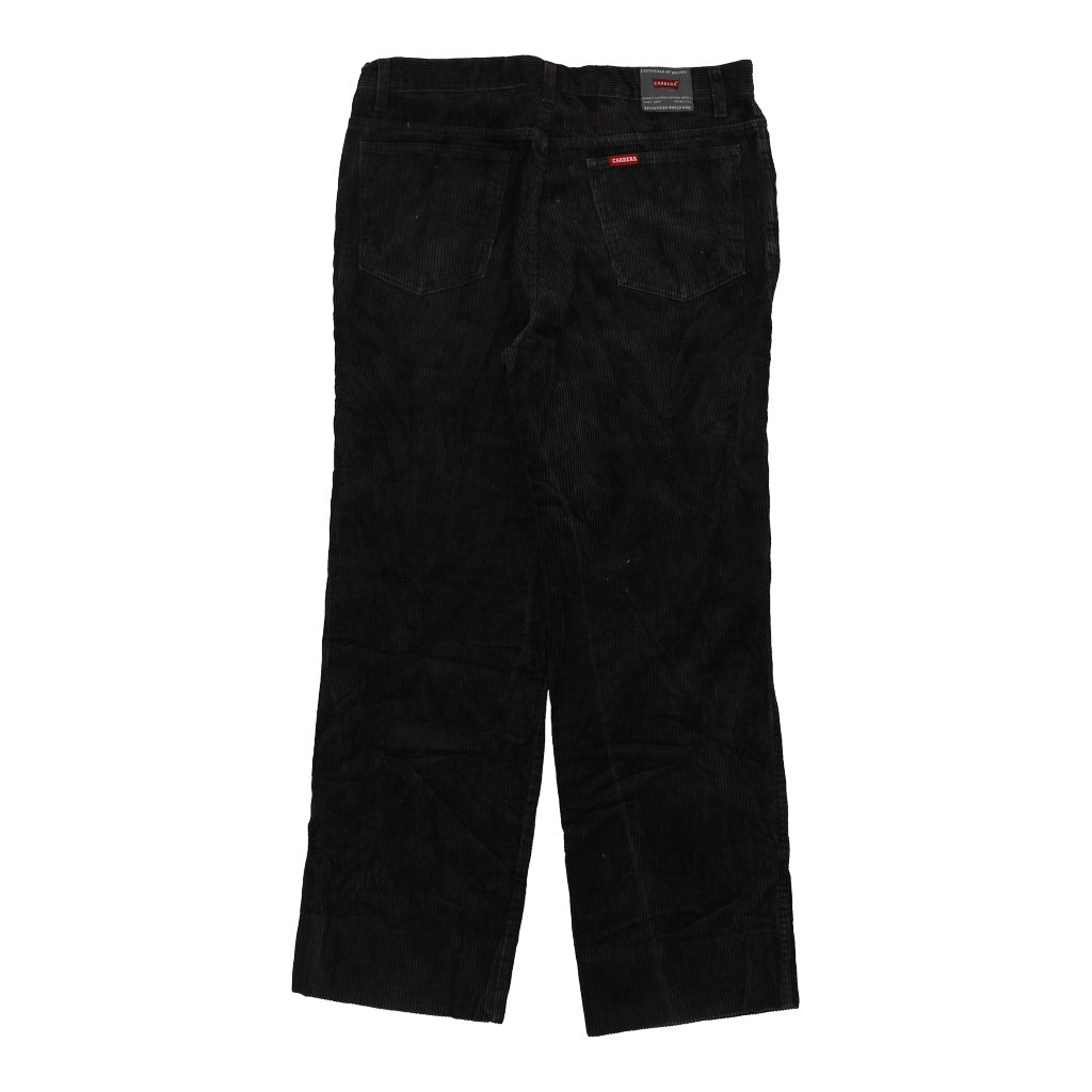 Carrera Cord Trousers - 34W 28L Black Cotton Refurbished - Thrifted (note: this is a term often used to describe second- refurbished available on Cerqular