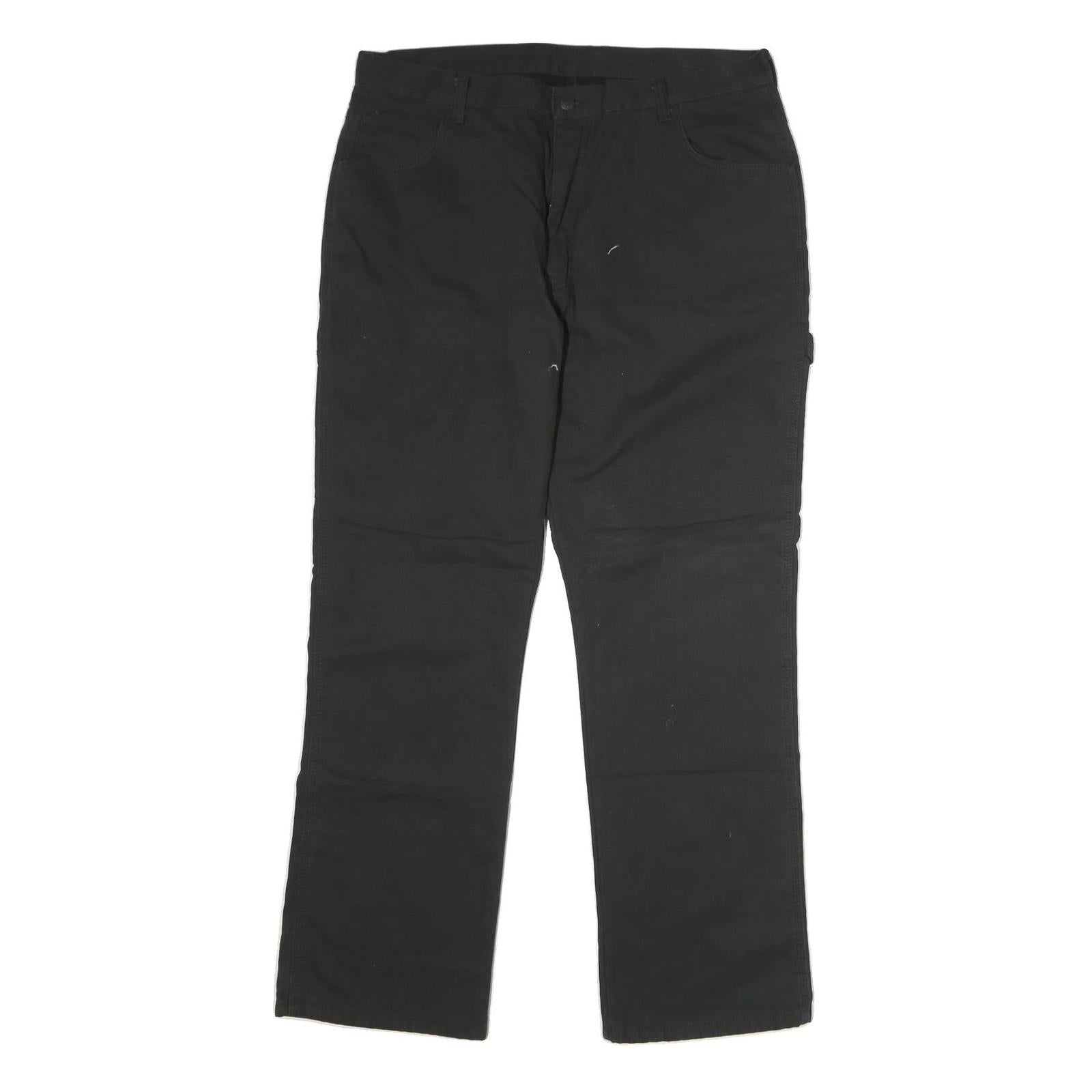 DICKIES Mens Cotton Blend Black Regular Straight Leg Trousers W38 L32 Workwear Refurbished - N/A refurbished available on Cerqular