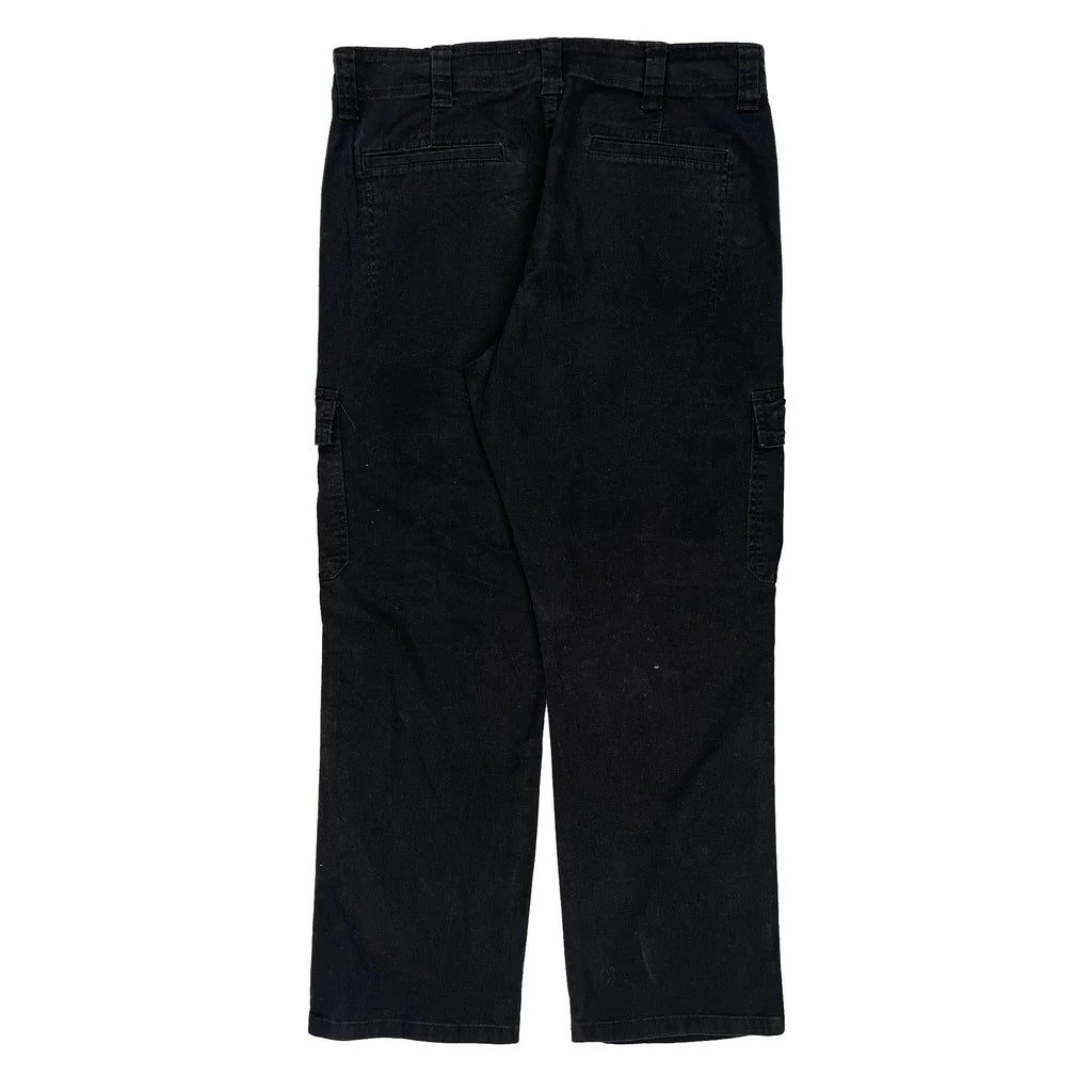 Wrangler Cargo Trousers - 33W 29L Black Cotton Refurbished - Thrifted (note: this is a term often used to describe second- refurbished available on Cerqular