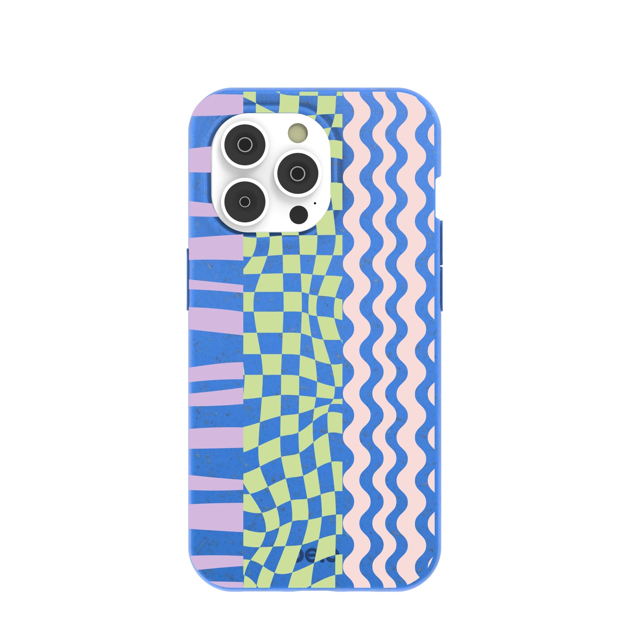 Electric Blue Mixed Up iPhone 14 Pro Case Refurbished - Pela Case refurbished available on Cerqular