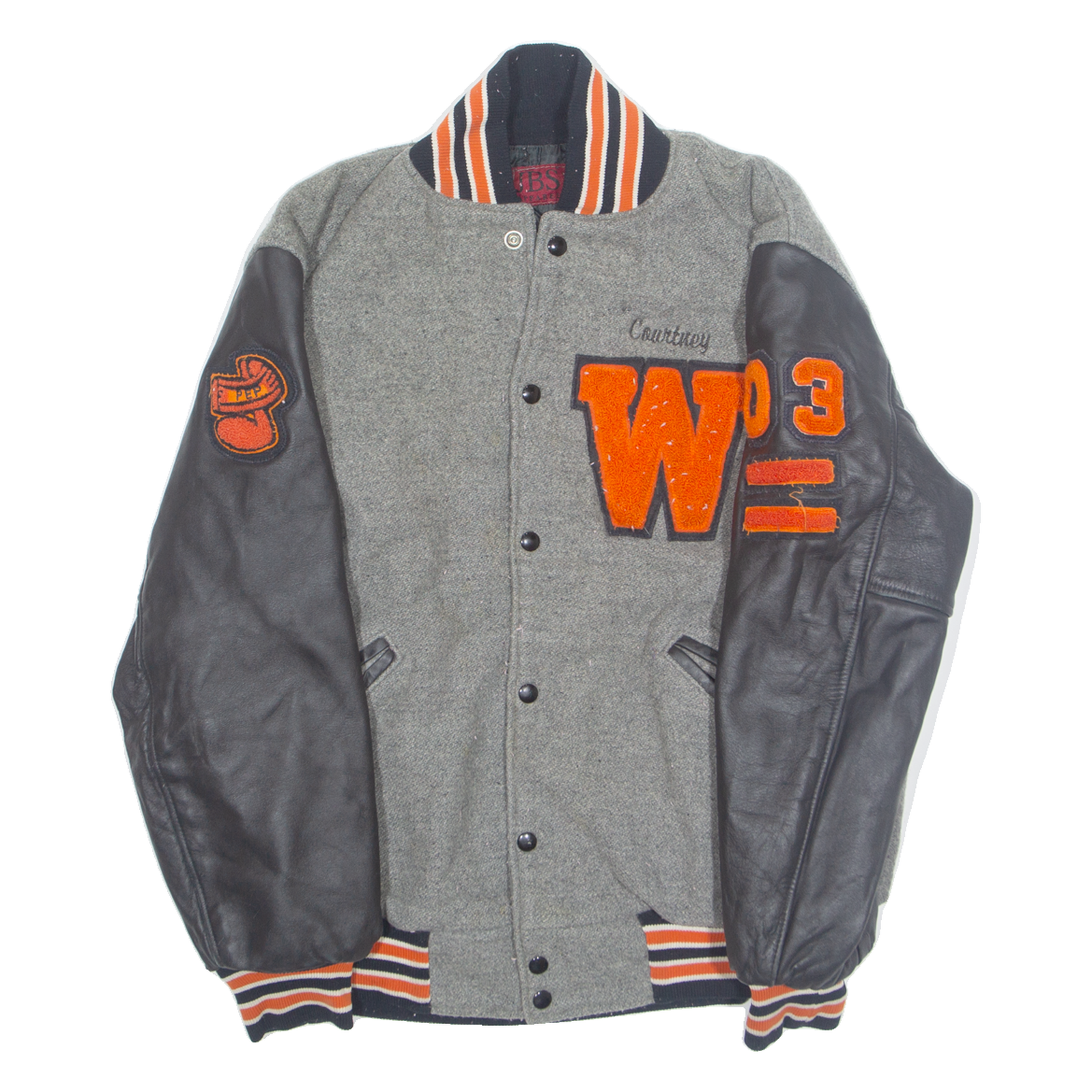 JBS Mens Varsity Jacket Grey 90s L Refurbished - N/A refurbished available on Cerqular
