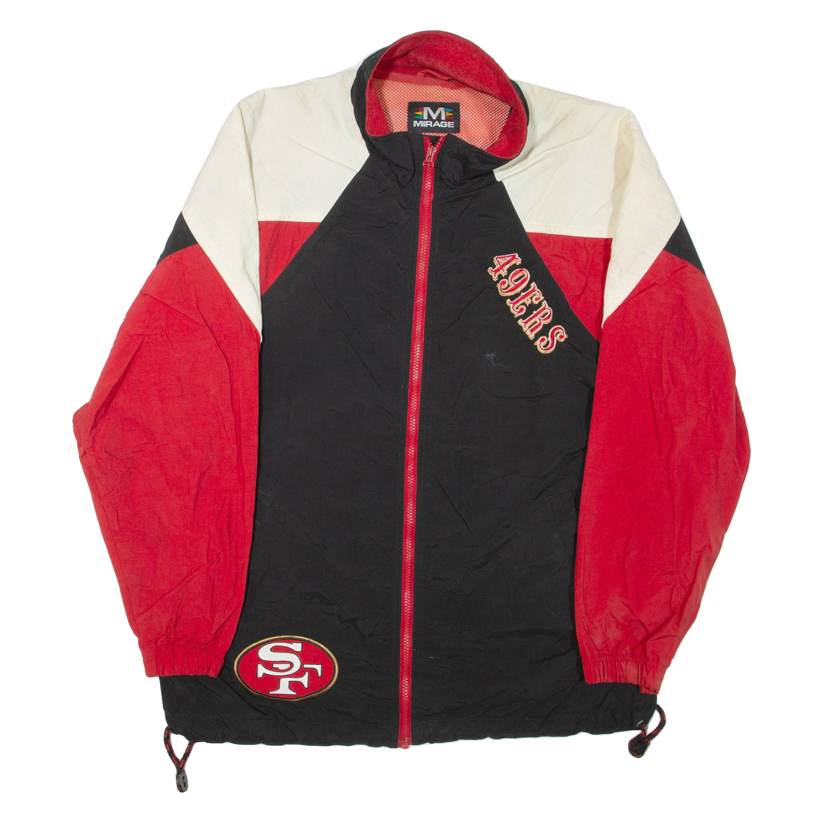 MIRAGE San Francisco 49ers Mens Jacket Red Nylon USA Colourblock L Refurbished - N/A refurbished available on Cerqular