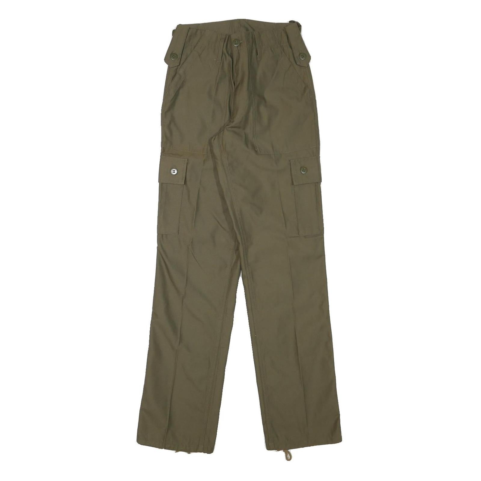 Womens Cotton Blend Regular Fit Khaki Cargo Trousers W24 L31 Utility Style Refurbished - N/A refurbished available on Cerqular