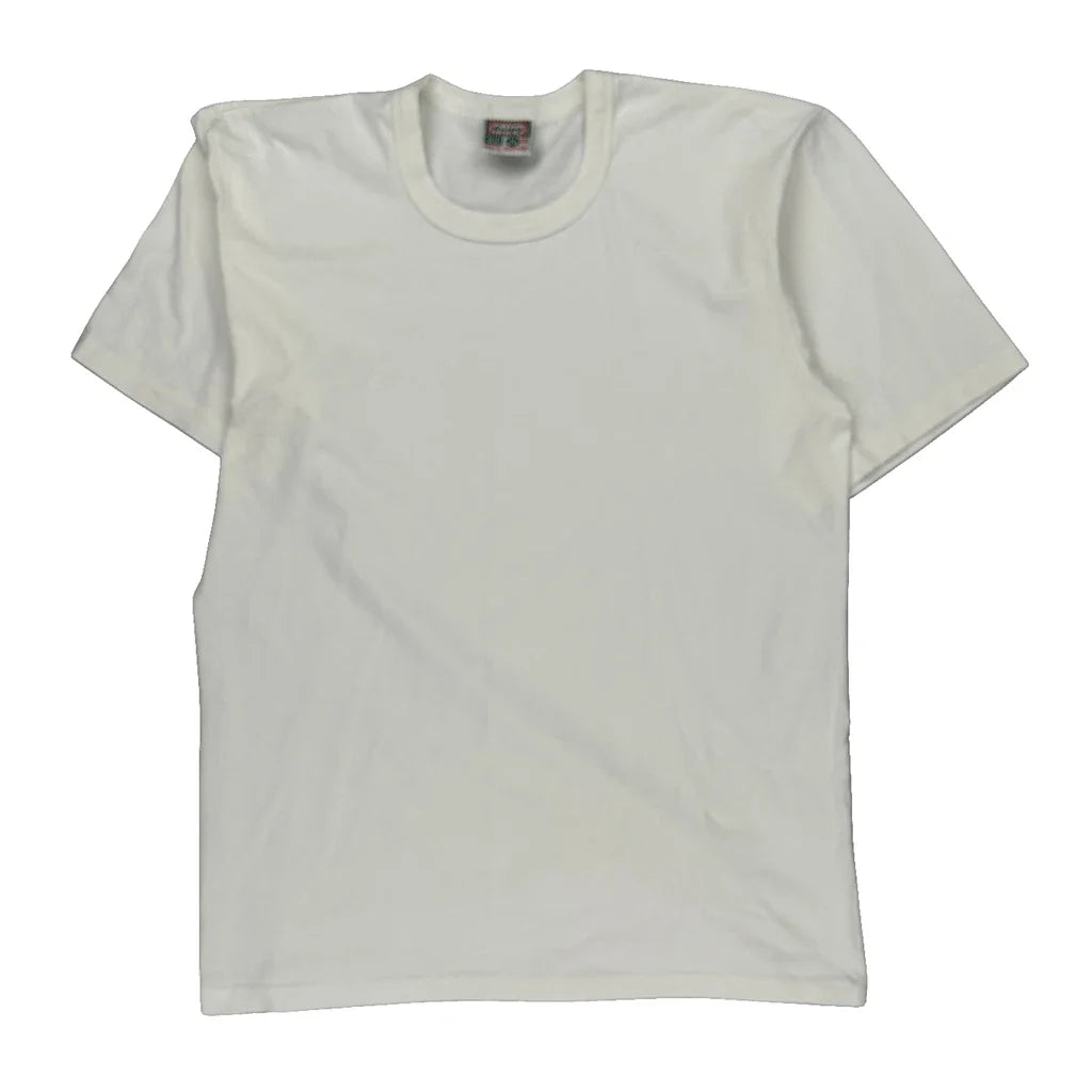 Crispa T-Shirt - 2XL White Cotton Refurbished - Thrifted (note: this is a term often used to describe second- refurbished available on Cerqular