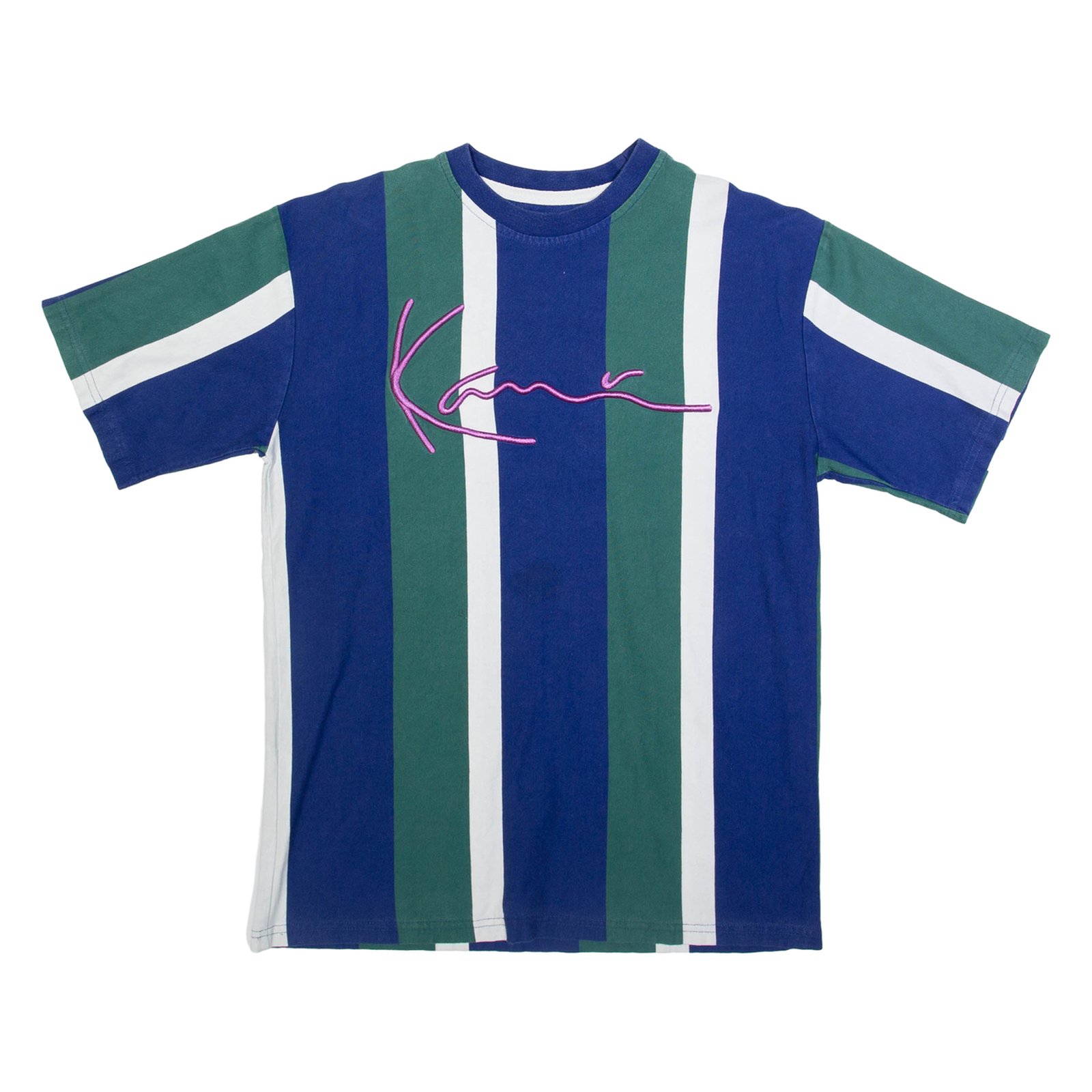 KARL KANI Striped Mens T-Shirt Blue S Refurbished - N/A refurbished available on Cerqular