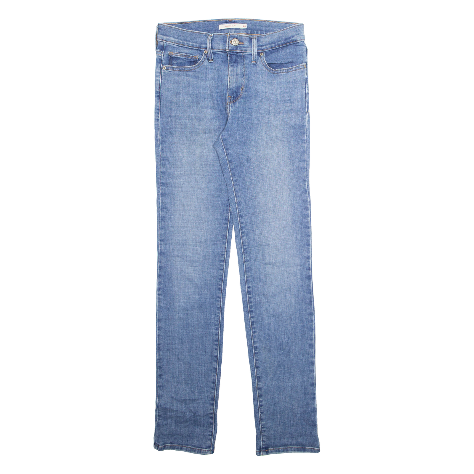 LEVI'S Womens Jeans Blue Slim Skinny Stone Wash W26 L32 Refurbished - N/A refurbished available on Cerqular