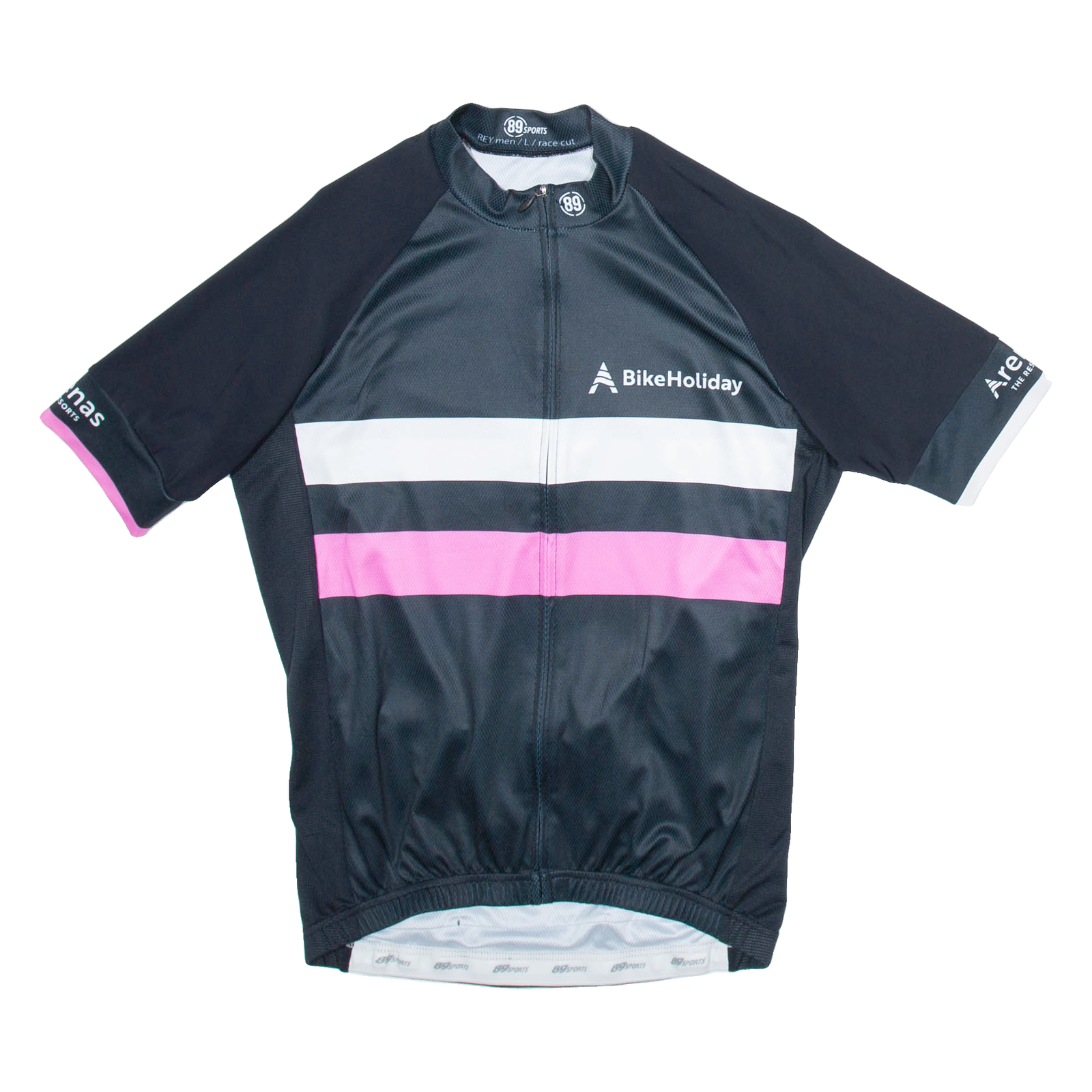 89 SPORTS Full Zip Cycling Mens Jersey Black L Refurbished - N/A refurbished available on Cerqular