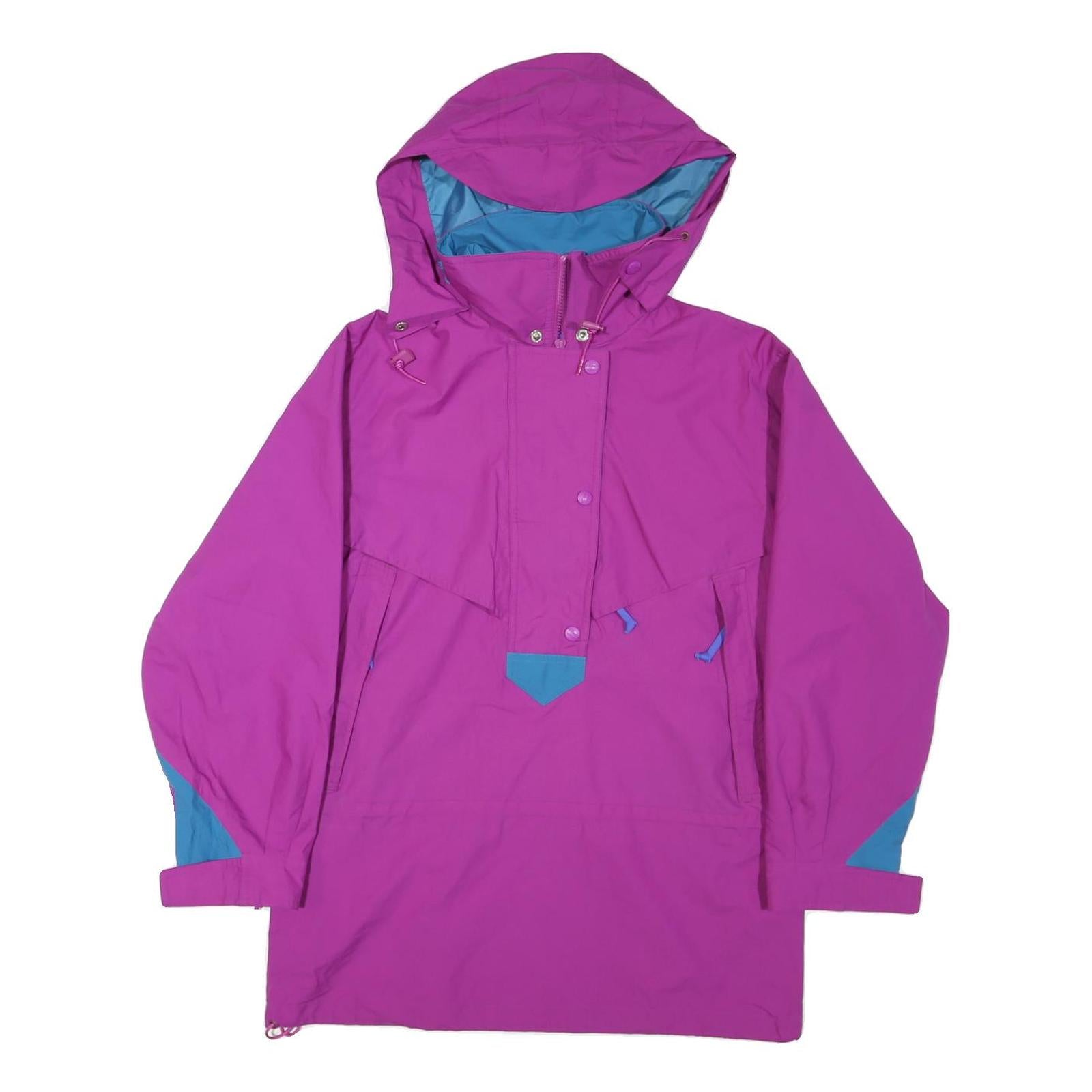 LL BEAN Womens Purple & Blue Waterproof Outdoor Jacket S Polyester Blend Zip Refurbished - N/A refurbished available on Cerqular