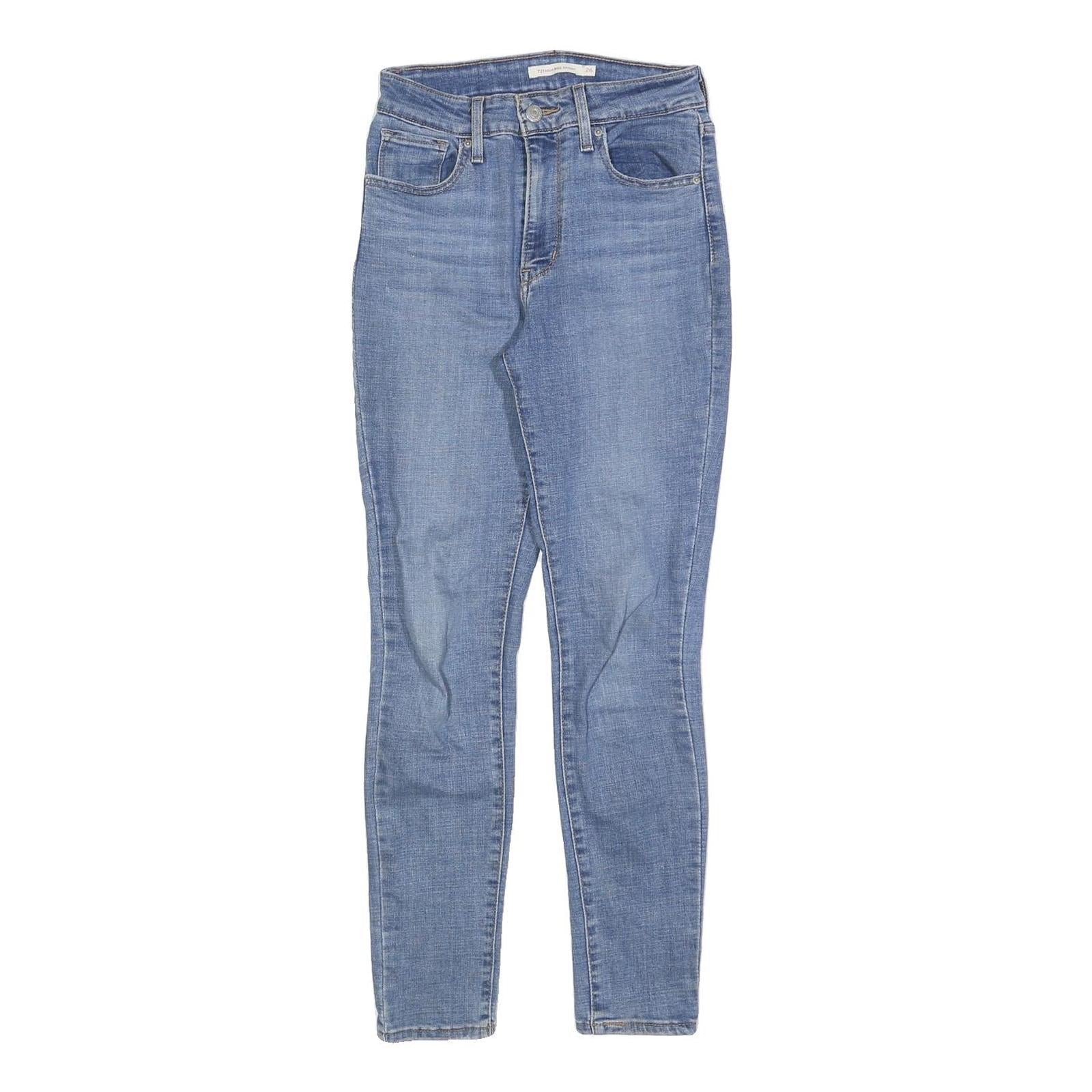 LEVI'S 721 Womens Jeans Blue Slim Skinny Denim Light W26 L26 Stylish Comfort Refurbished - N/A refurbished available on Cerqular