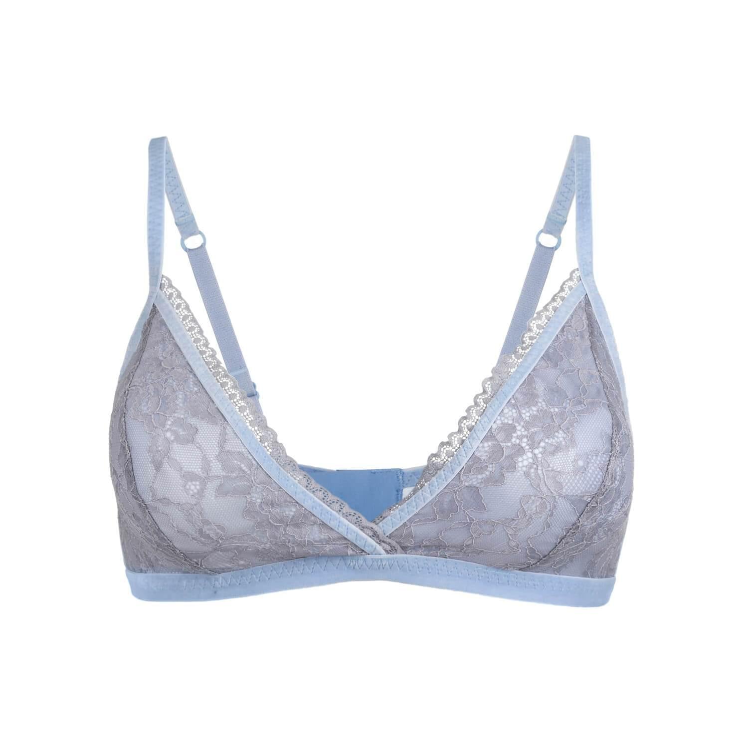 Serenity - Lace Organic Cotton & Silk Bralette | Size: 16 Refurbished - Julie May Lingerie refurbished available on Cerqular
