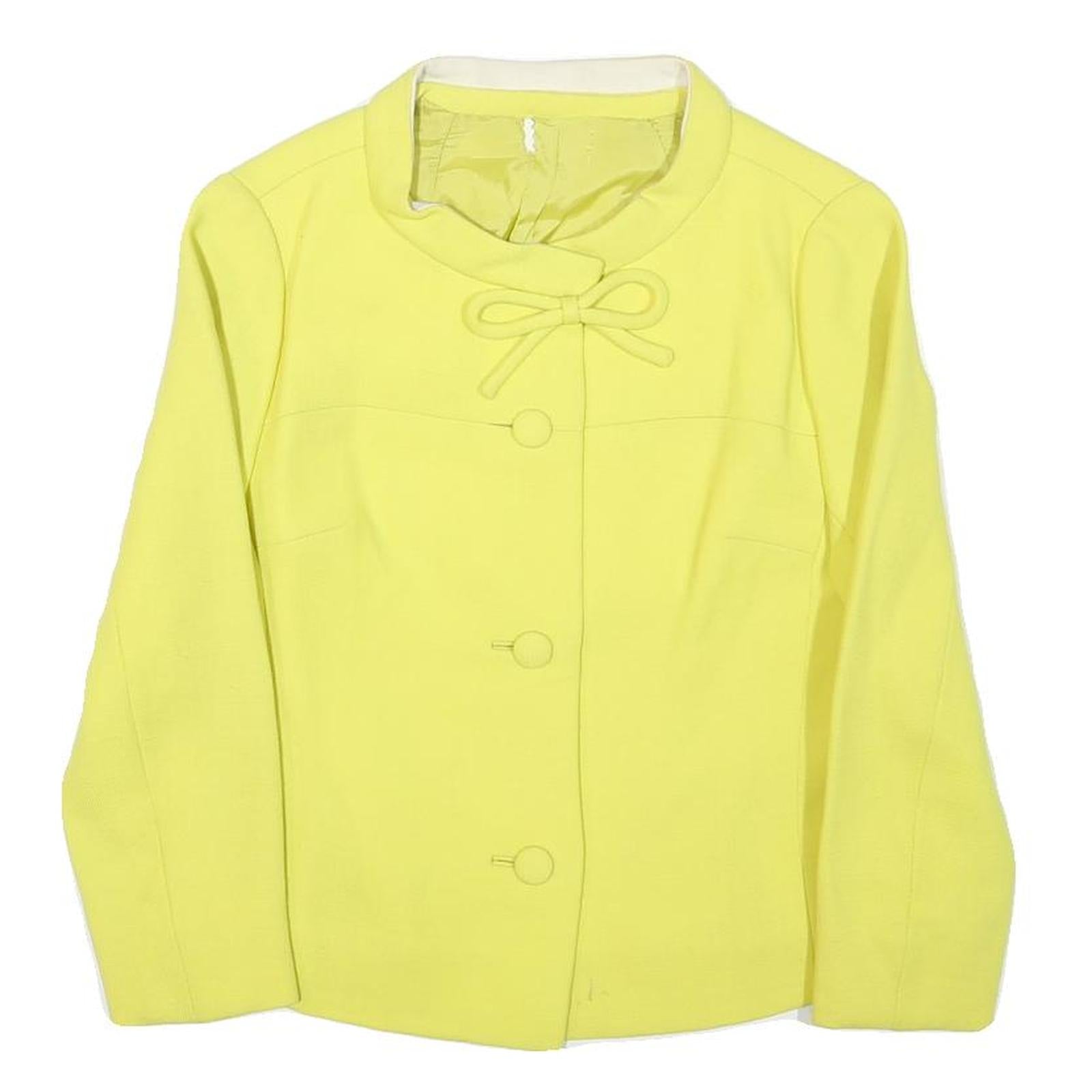Buy Womens Yellow Wool Blend Button Jacket XS Plain Classic Fit Bow Detail Refurbished - $32.49 Womens Yellow Wool Blend Button Jacket XS Plain Classic Fit Bow Detail Refurbished - N/A refurbished available on Cerqular