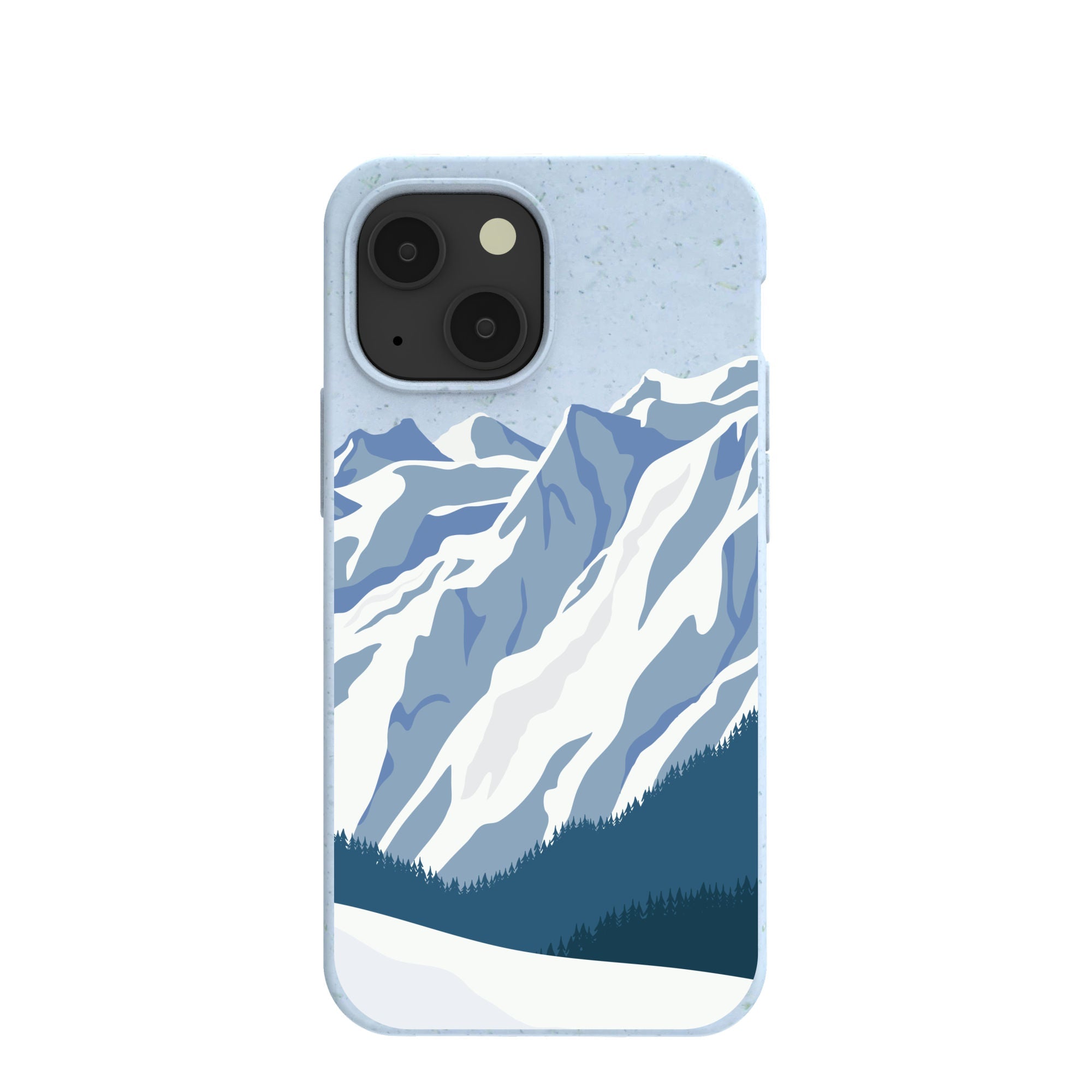 Powder Blue Slopes Calling iPhone 13 Mini Case Refurbished - Pela Case refurbished available on Cerqular