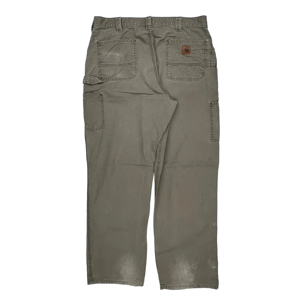Buy Carhartt Carpenter Trousers - 38W 30L Grey Cotton Refurbished - $71.01 Carhartt Carpenter Trousers - 38W 30L Grey Cotton Refurbished - Thrifted (note: this is a term often used to describe second- refurbished available on Cerqular
