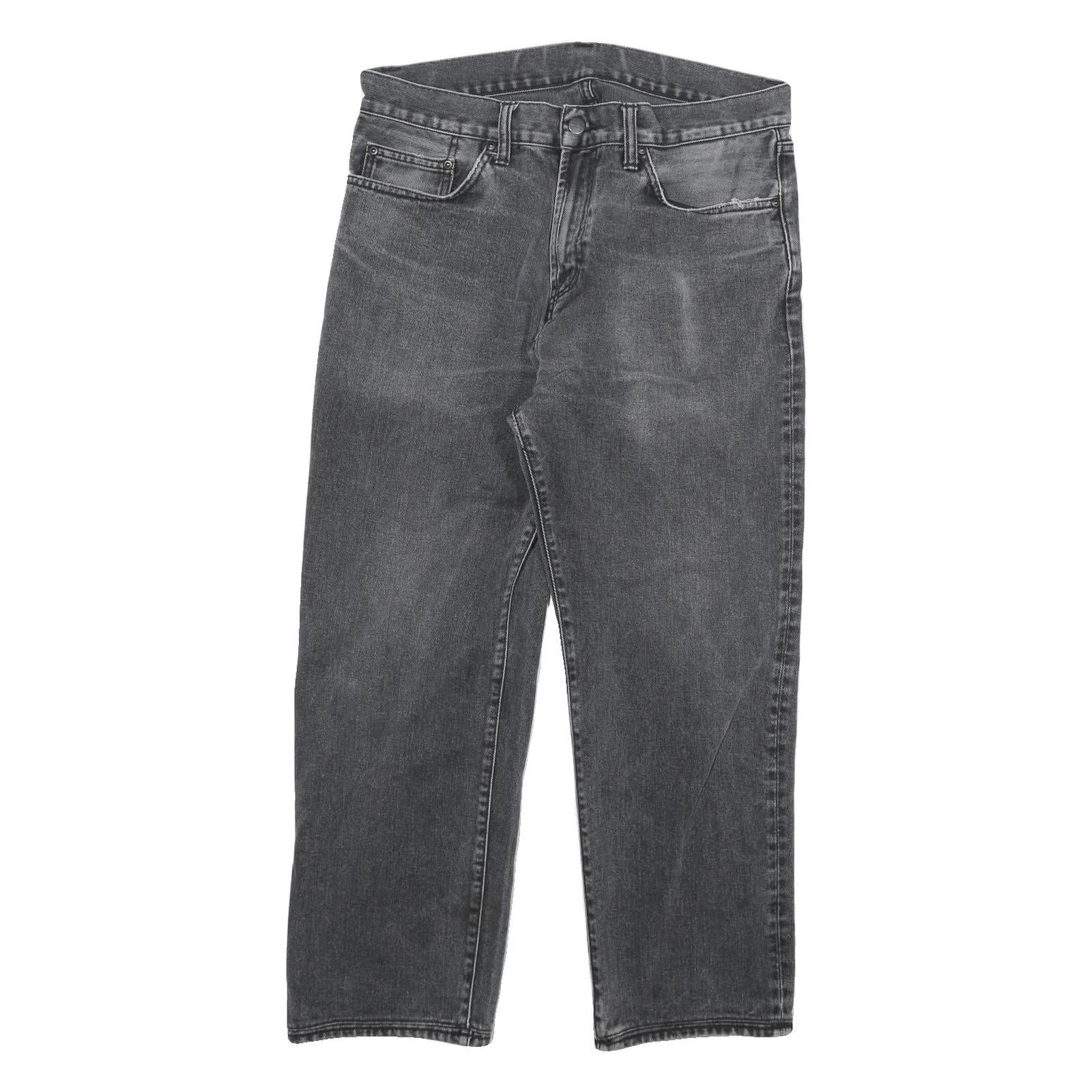 CARHARTT Mens Cotton Blend Black Regular Straight Trousers W32 L25 Workwear Refurbished - N/A refurbished available on Cerqular
