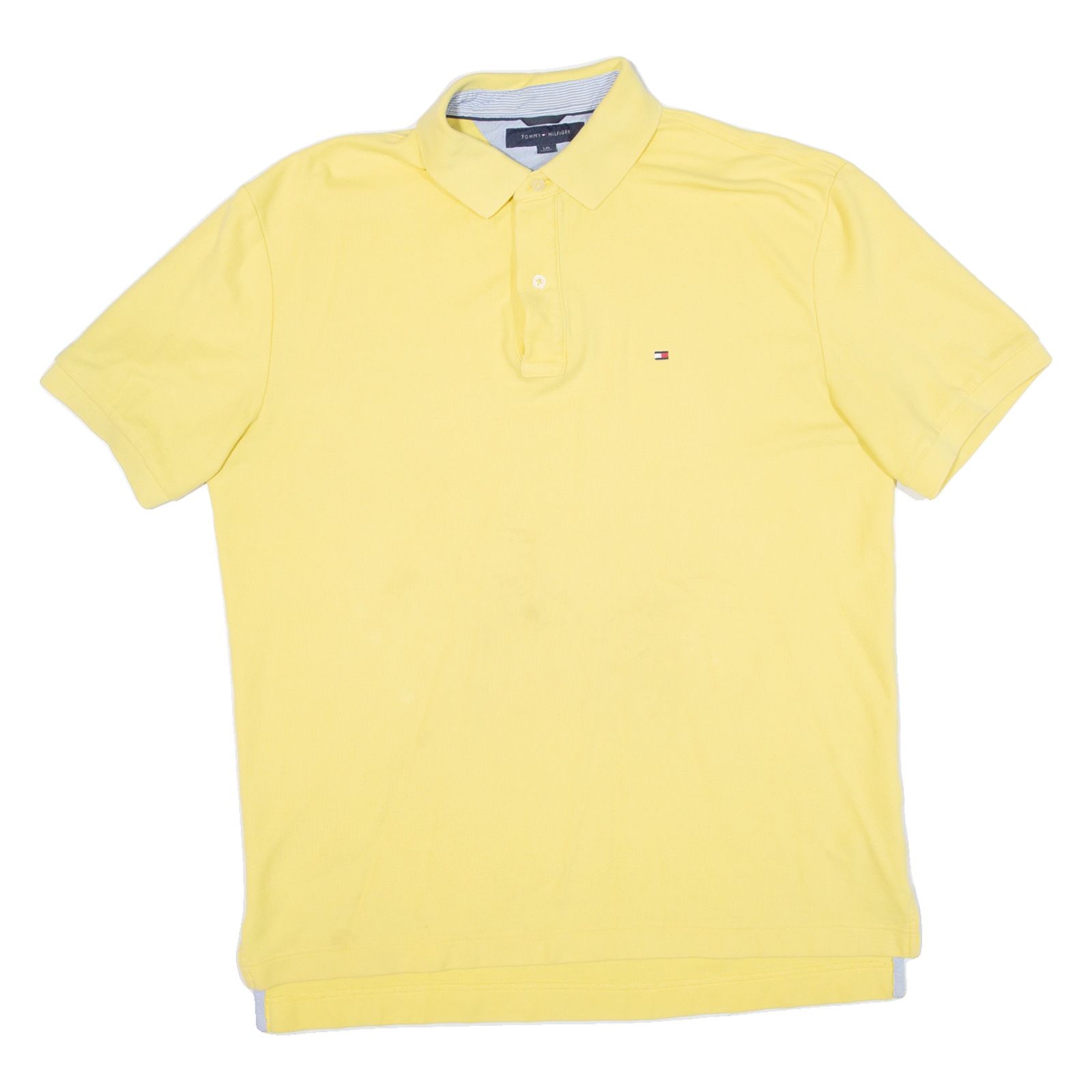 TOMMY HILFIGER Mens Polo Shirt Yellow L Refurbished - N/A refurbished available on Cerqular