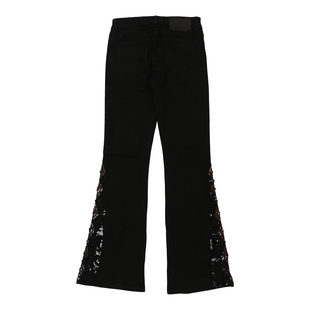Don'T Cry Trousers - 26W UK 4 Black Cotton Refurbished - Thrifted (note: this is a term often used to describe second- refurbished available on Cerqular