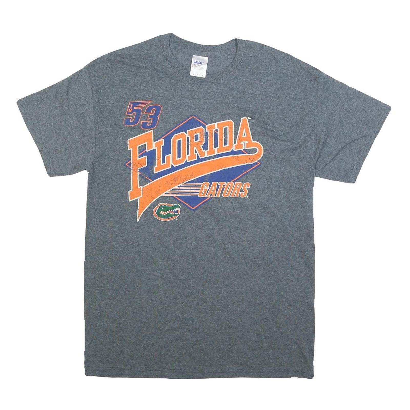 GILDAN Mens Grey Florida Gators Graphic T-Shirt M Short Sleeve Crew Neck Refurbished - N/A refurbished available on Cerqular