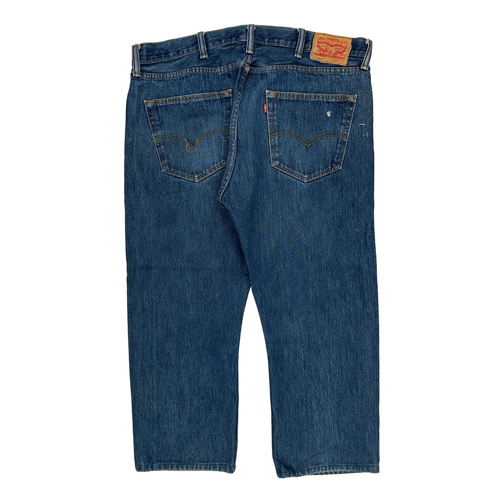 501 Levis Jeans - 38W 24L Blue Cotton Refurbished - Thrifted (note: this is a term often used to describe second- refurbished available on Cerqular