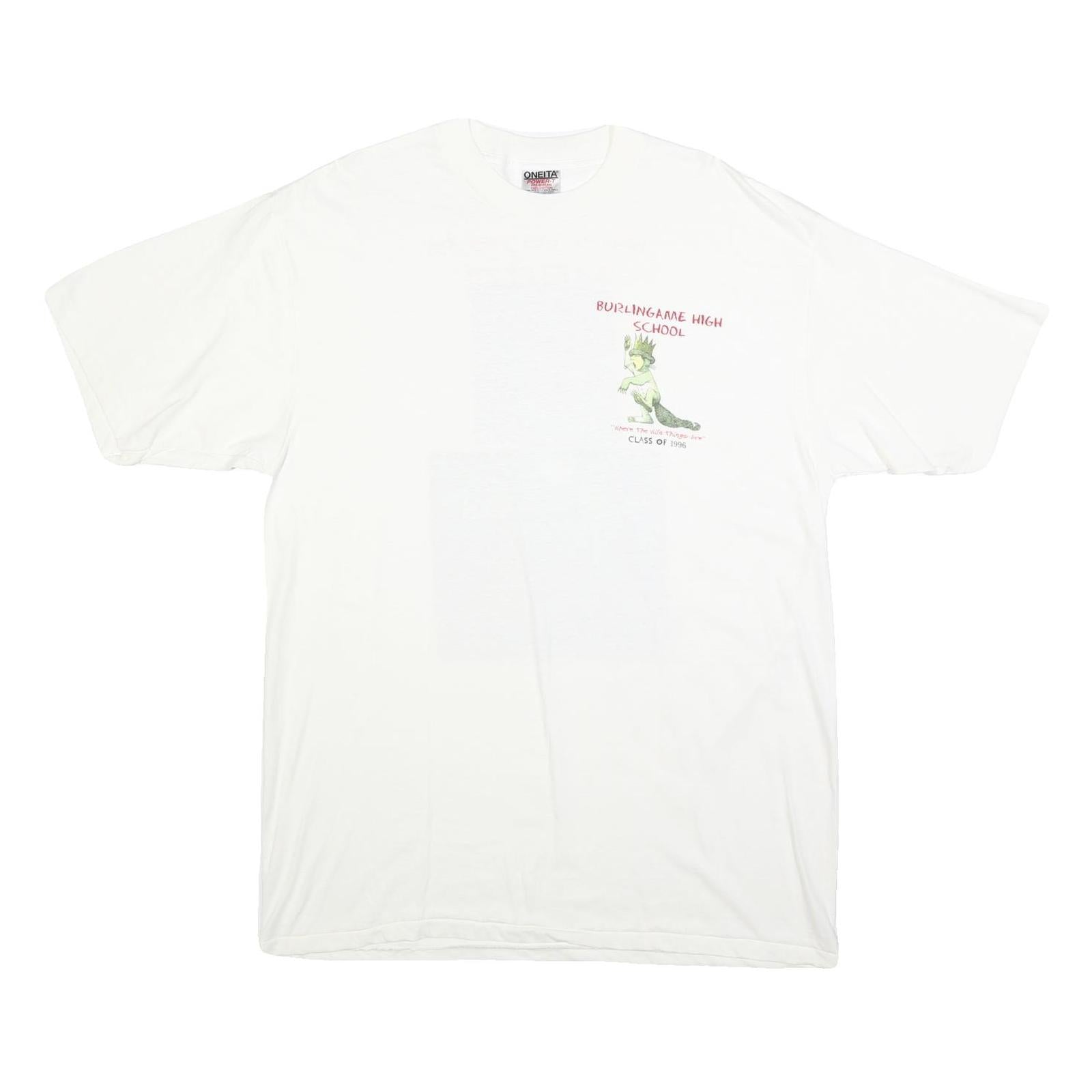 ONEITA Mens White XL Graphic T-Shirt Short Sleeve Crew Neck Cartoon Print Refurbished - N/A refurbished available on Cerqular