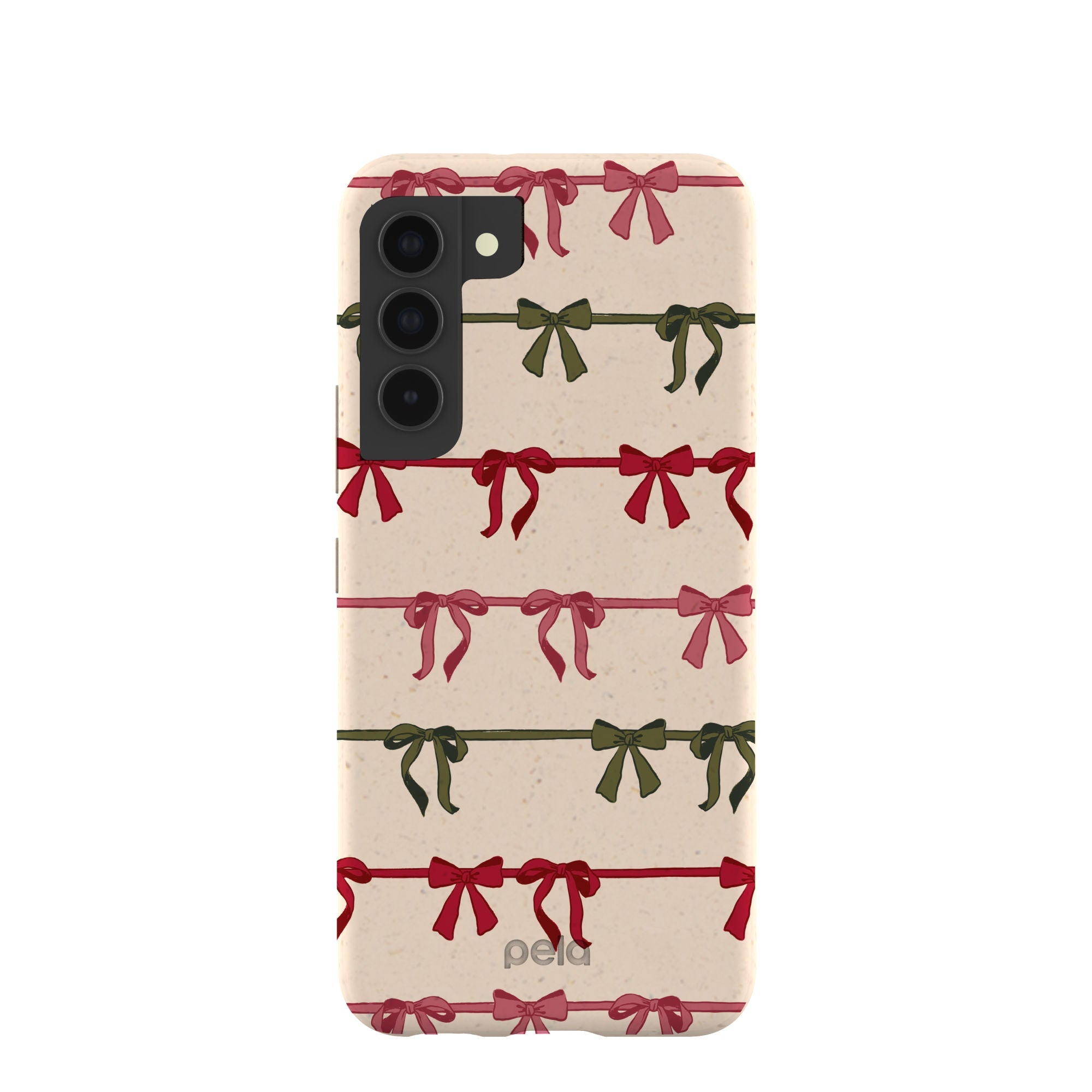 Seashell Holiday Bows Samsung Galaxy S22 Case Refurbished - Pela Case refurbished available on Cerqular