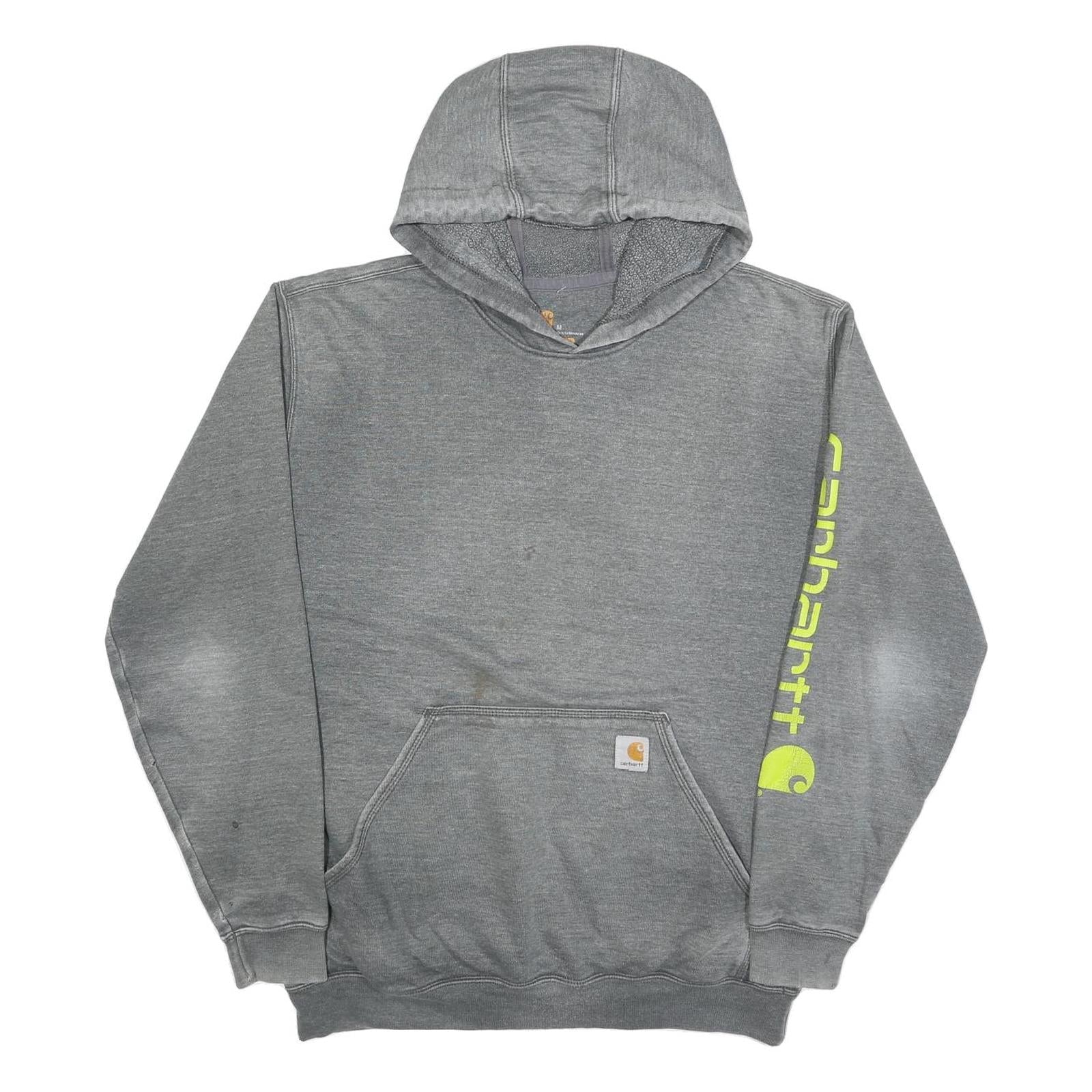 CARHARTT Mens Grey Hoodie M Cotton Blend Workwear Graphic Print Refurbished - N/A refurbished available on Cerqular
