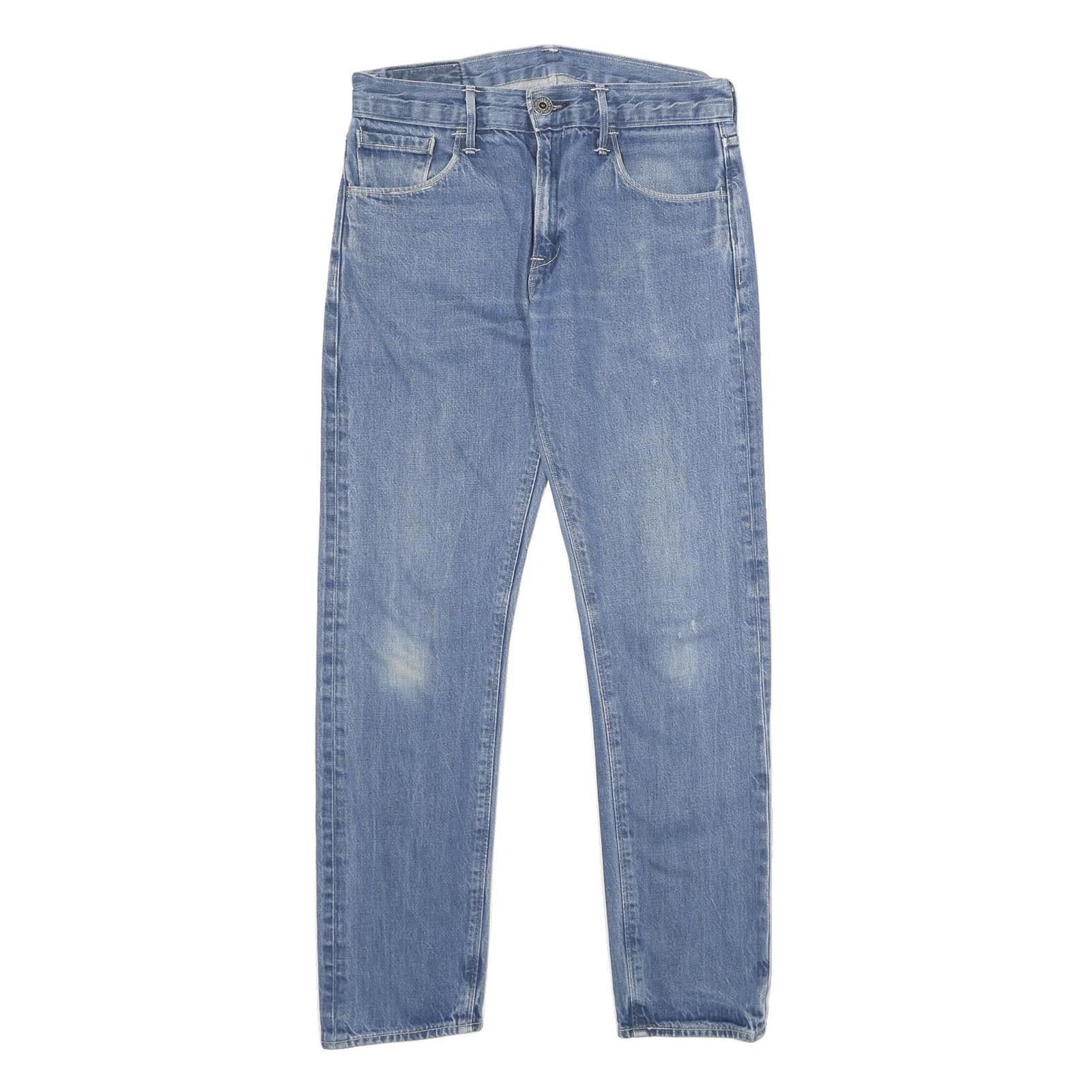 LEVI'S 505 Mens Jeans Blue Regular Straight Denim Medium W30 L32 Classic Zip Refurbished - N/A refurbished available on Cerqular