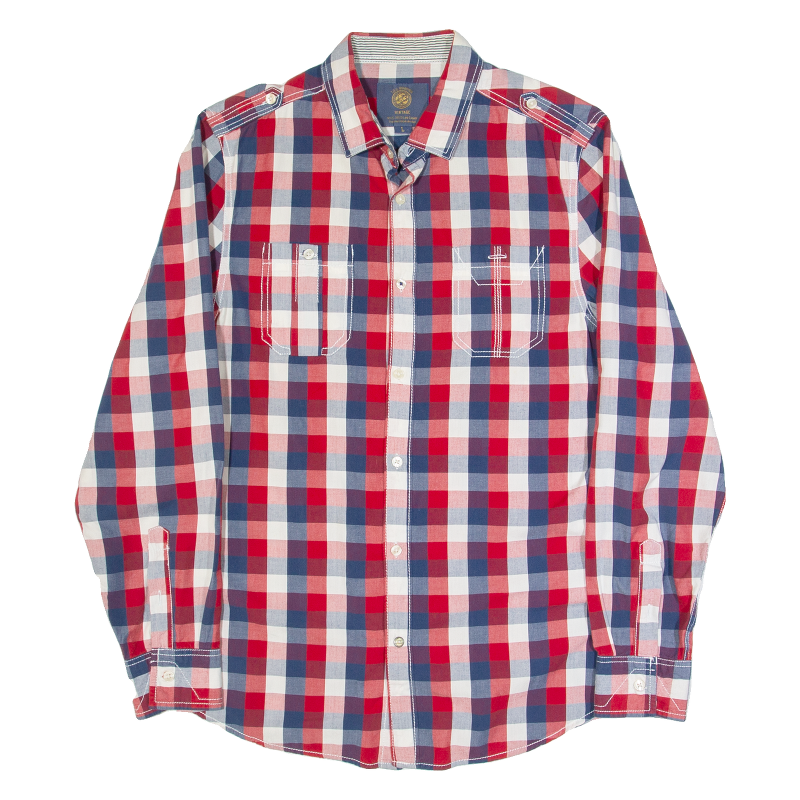 LEE COOPER Mens Shirt Red Gingham Long Sleeve L Refurbished - N/A refurbished available on Cerqular