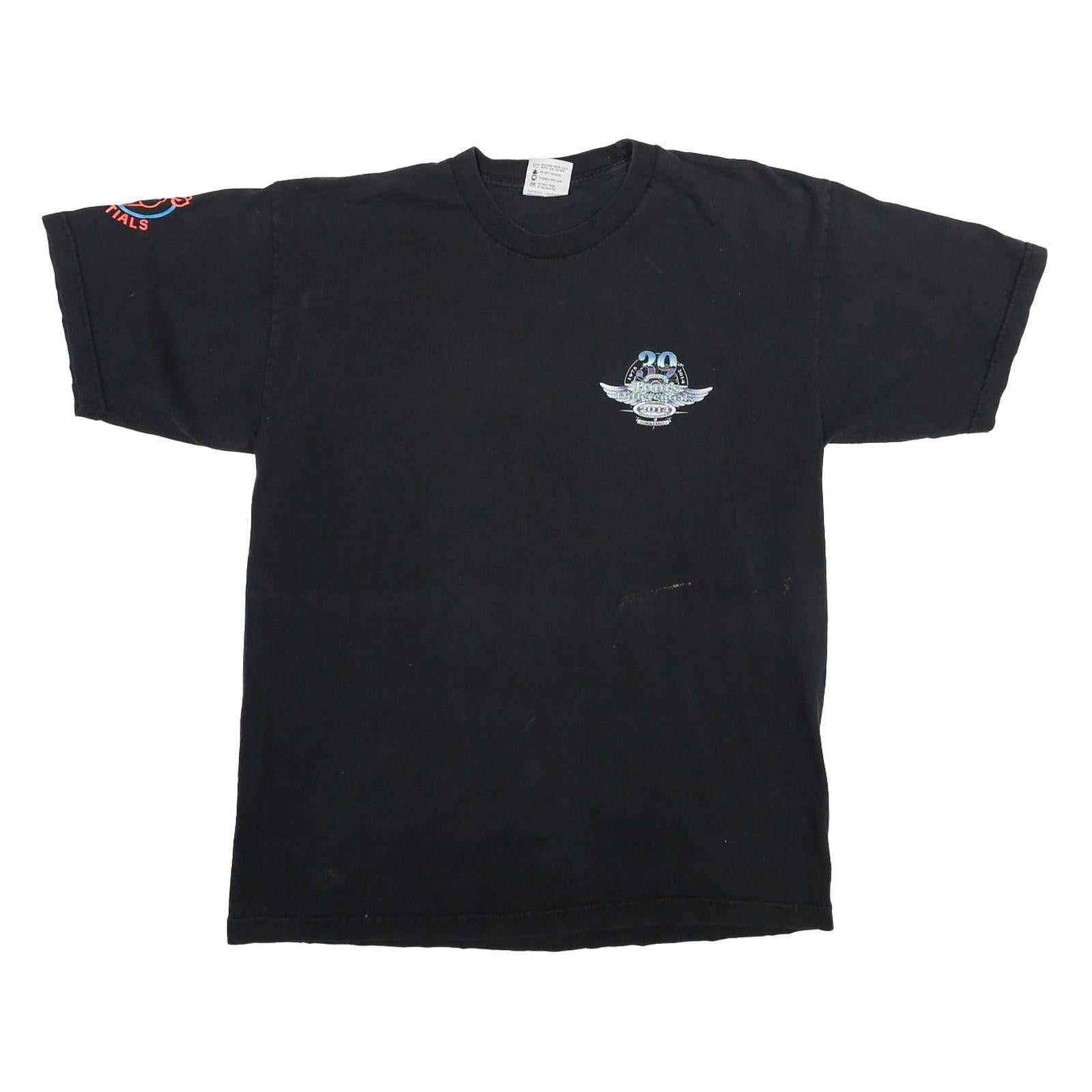 BAYSIDE Mens Black Graphic T-Shirt L Short Sleeve Crew Neck Car Print Refurbished - N/A refurbished available on Cerqular