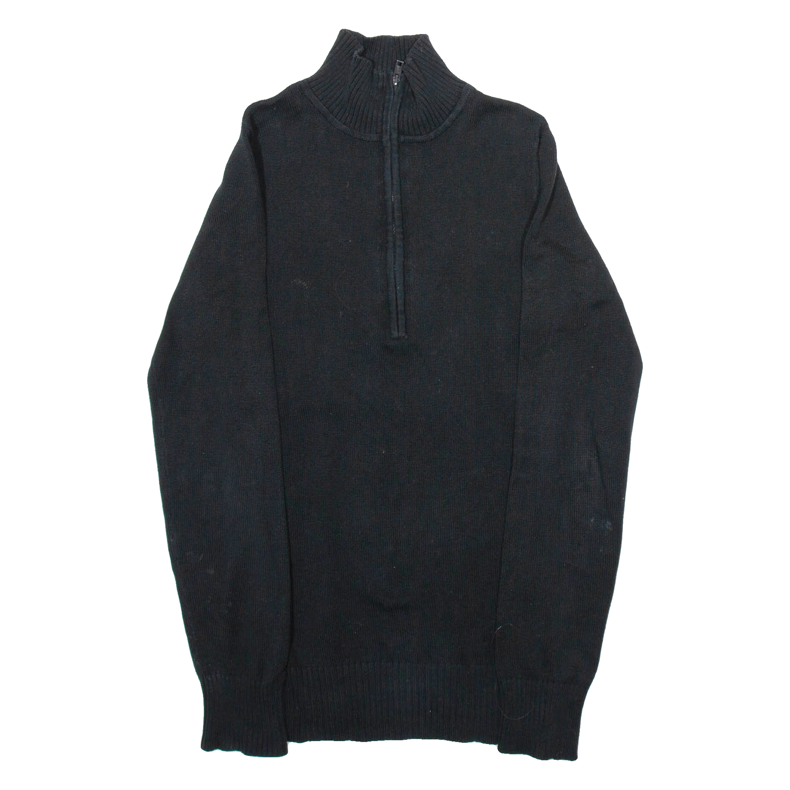DKNY Womens Jumper Black 1/4 Zip Tight Knit S Refurbished - N/A refurbished available on Cerqular